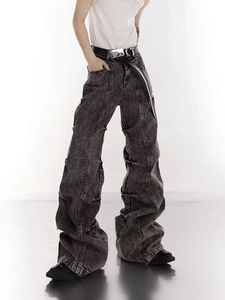 Japanese Brand × Jean × Vintage Vtg Micro Flared Denim Pants Bootcuts Vintage street jeans Size US 34 / EU 50 - 2 Thumbnail