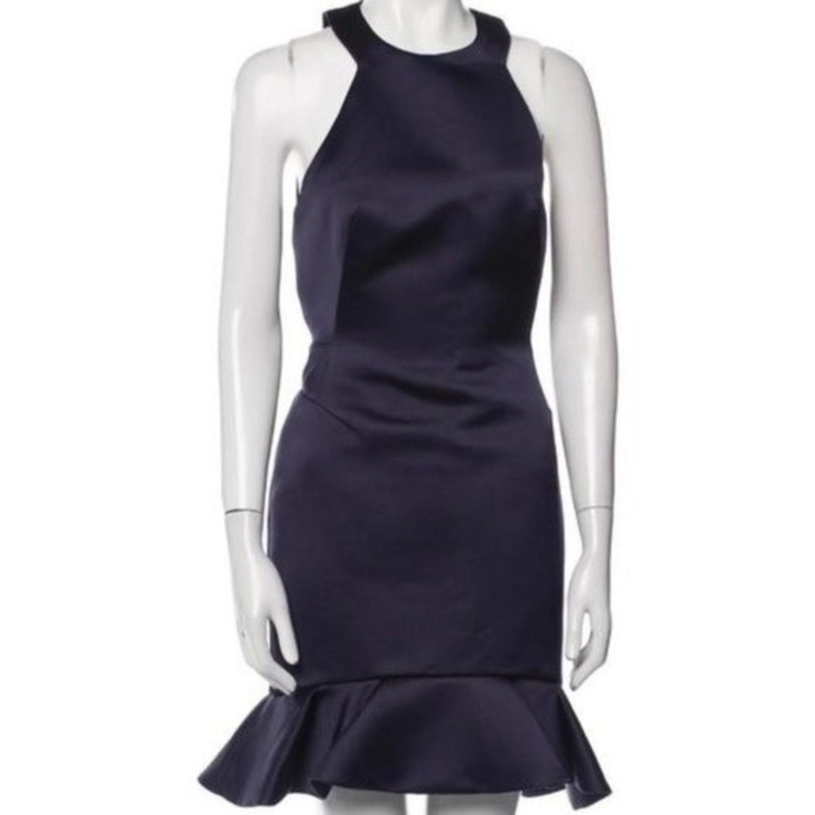 Alexander McQueen MCQ ALEXANDER MCQUEEN Navy Blue Knee-Length Dress, US6/IT42 Size M / US 6-8 / IT 42-44 - 4 Thumbnail