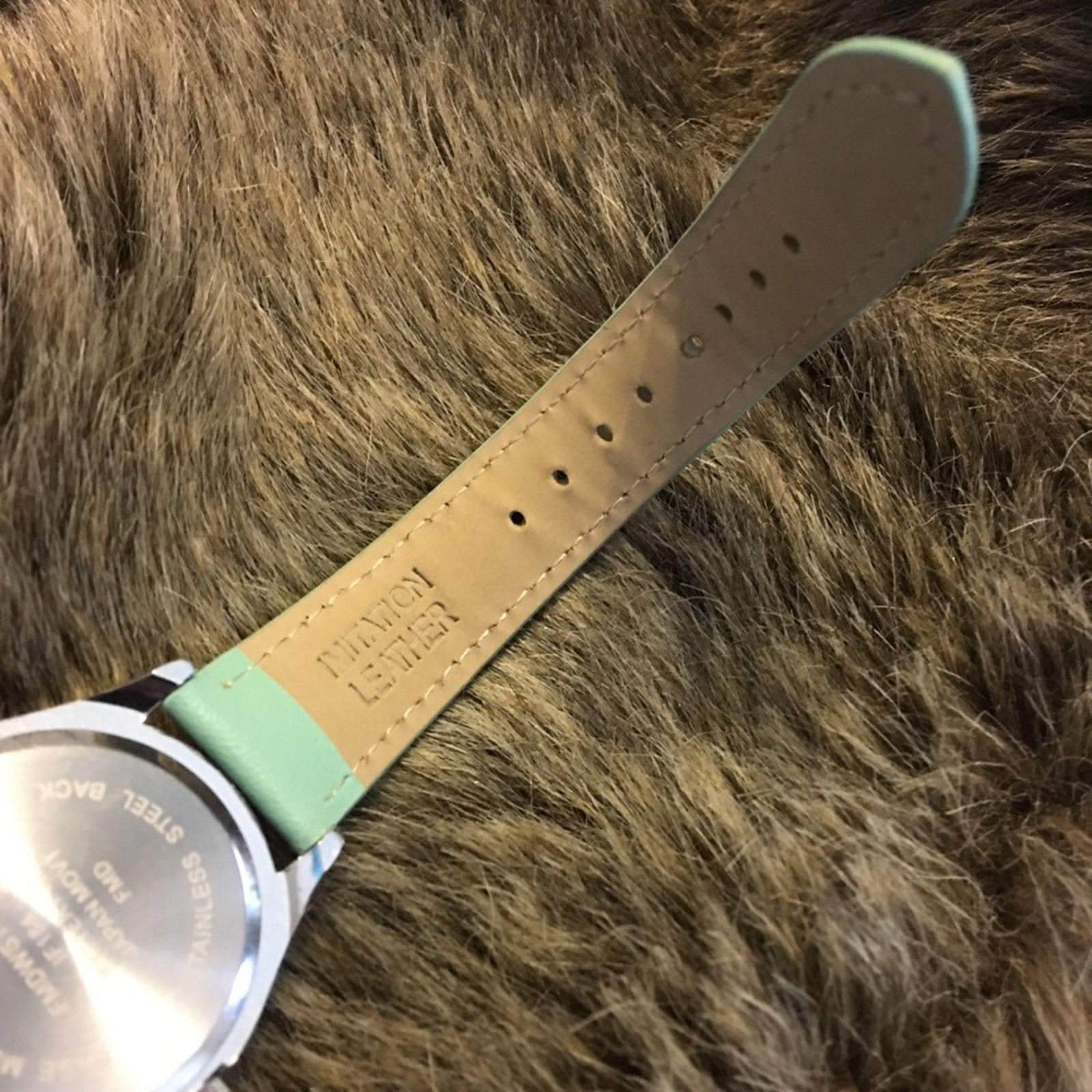 Jewelry Ladies crystal quilt mint imitation leather watch Size ONE SIZE - 8 Thumbnail