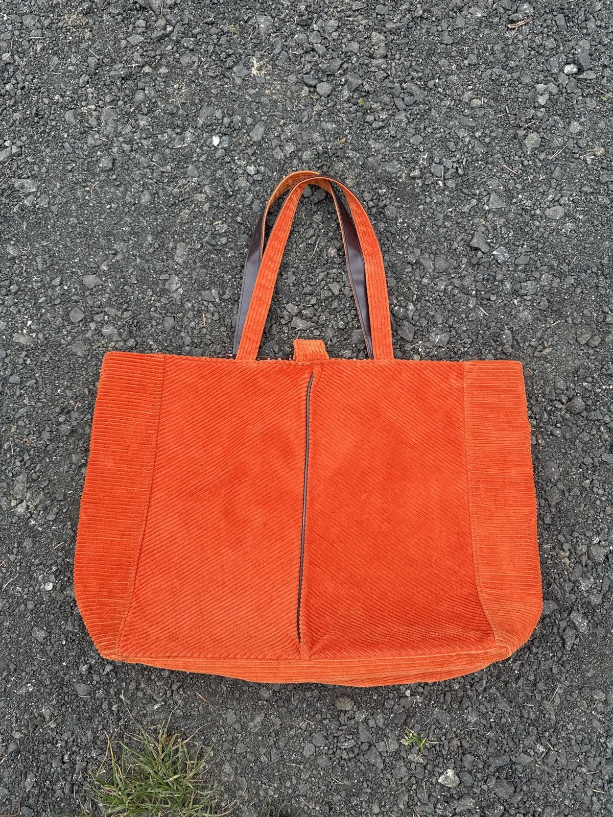 Other Orange corduroy tote bag Size ONE SIZE - 1 Thumbnail