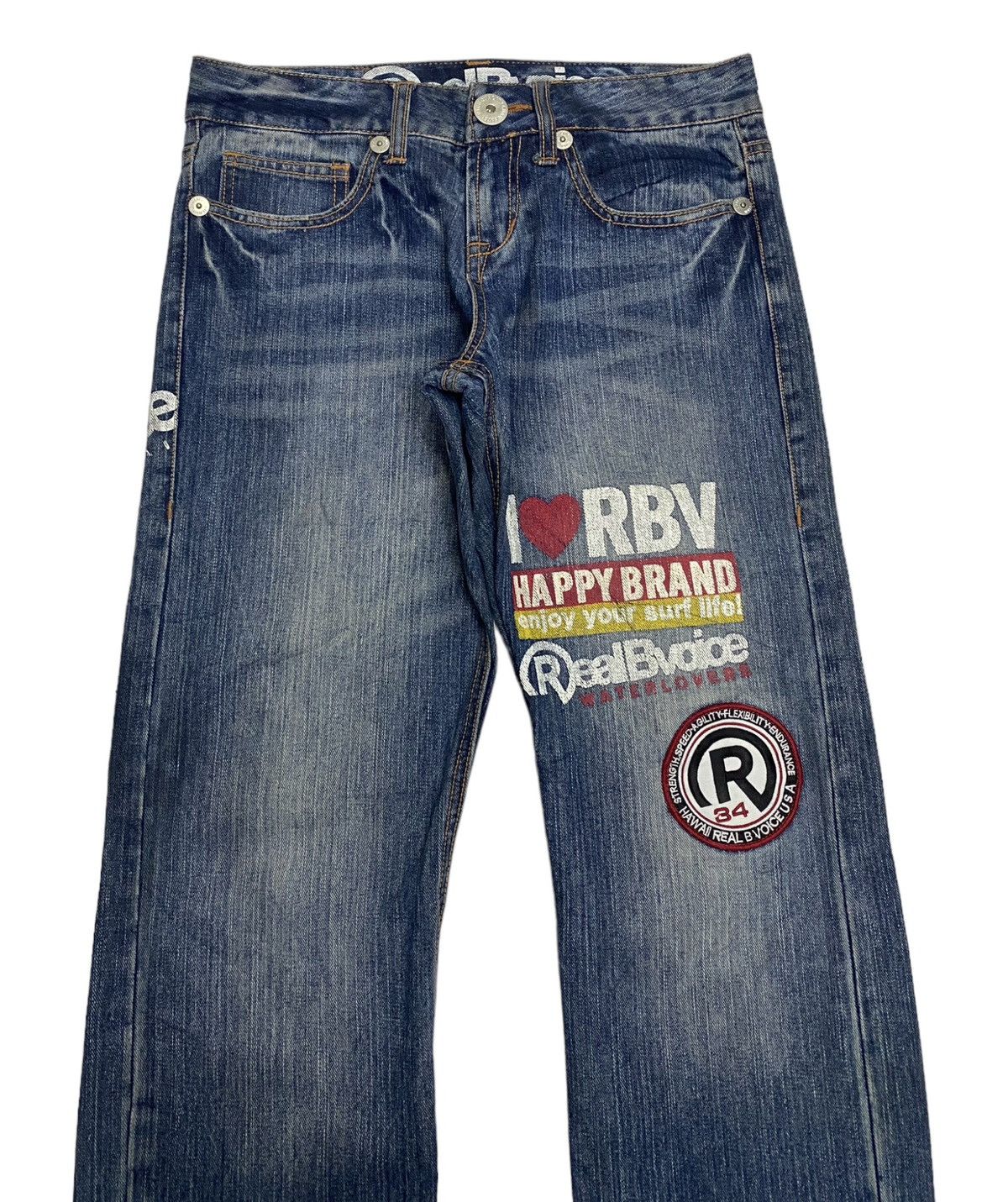 Japanese Brand RARE🔥RBV REALBVOICE DISTRESSED DENIM JEANS Size US 30 / EU 46 - 5 Thumbnail