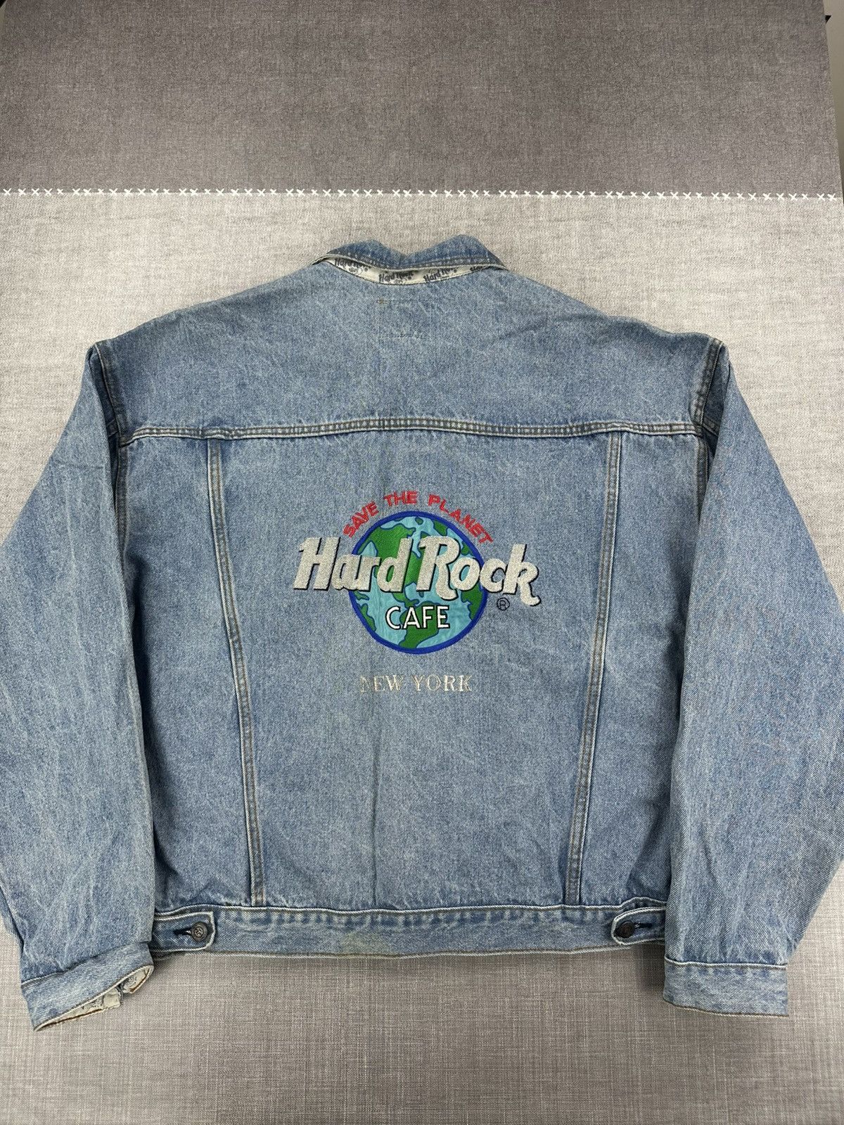 Hard Rock Cafe Vintage Hard Rock Cafe New York Embroidered Denim Jacket XXL Size US XXL / EU 58 / 5 - 1 Thumbnail