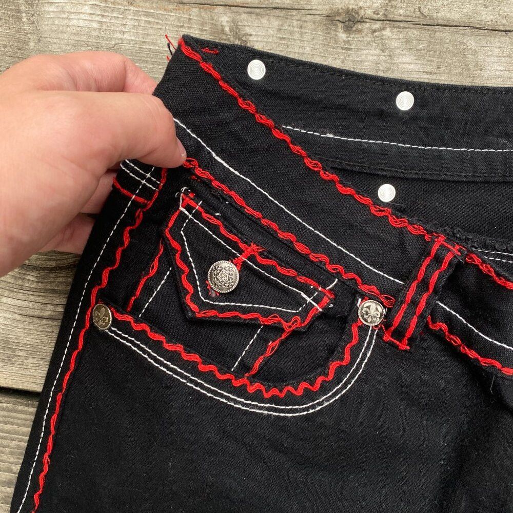 Japanese Brand × Vintage Vintage Triple Contrast Stitch Raw Blue Reflex Embroidered Size 34" / US 12 / IT 48 - 8 Thumbnail