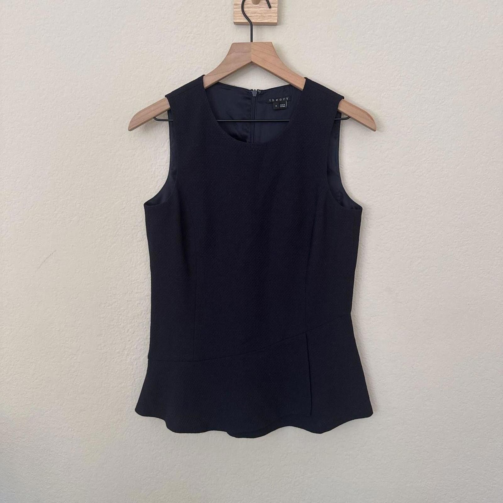 Theory Theory Women's Black Sleeveless Peplum Top Size 6 Size M / US 6-8 / IT 42-44 - 1 Thumbnail