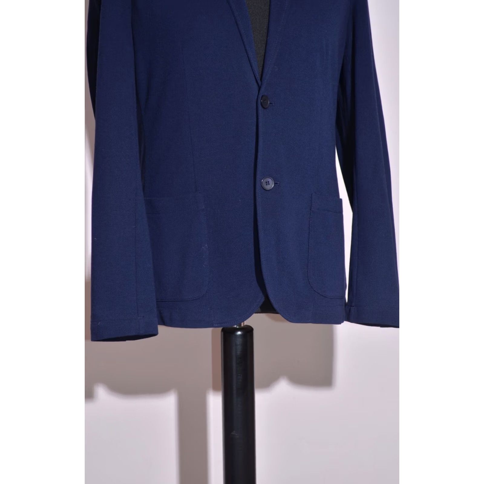 Vintage FALCONERI Men's Lightweight Blazer Jacket Cotton Navy Blue with Pockets 50 / M Blazer Jacket Mens Cotton Navy Blue Pockets 50 M Size 50R - 4 Thumbnail