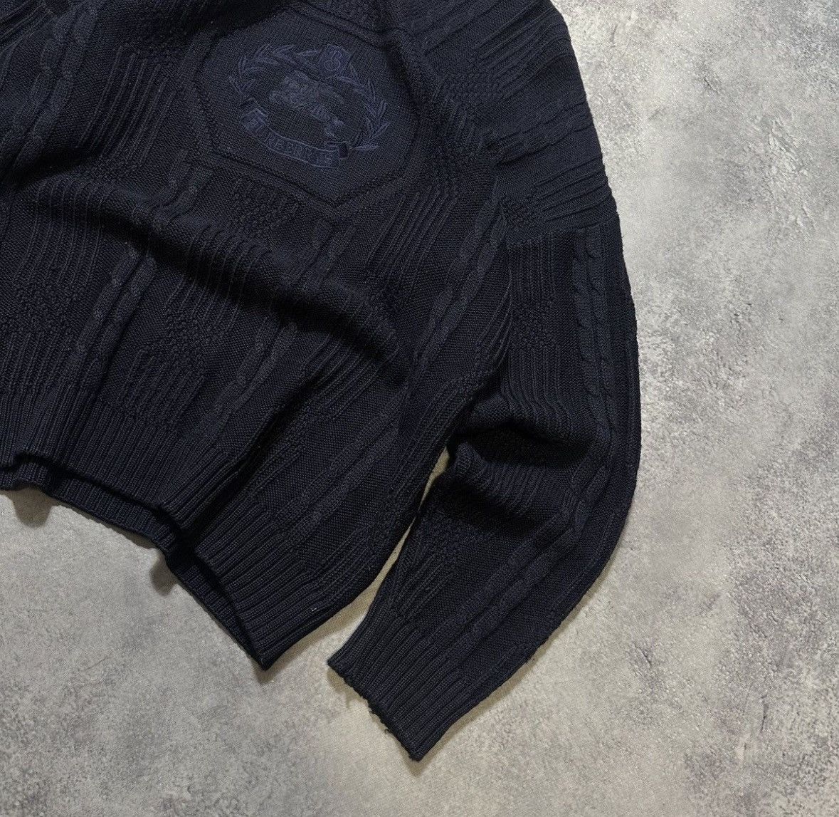 Burberry × Vintage Unique Vintage 90’s burberrys knitted sweater big logo Size US M / EU 48-50 / 2 - 2 Thumbnail