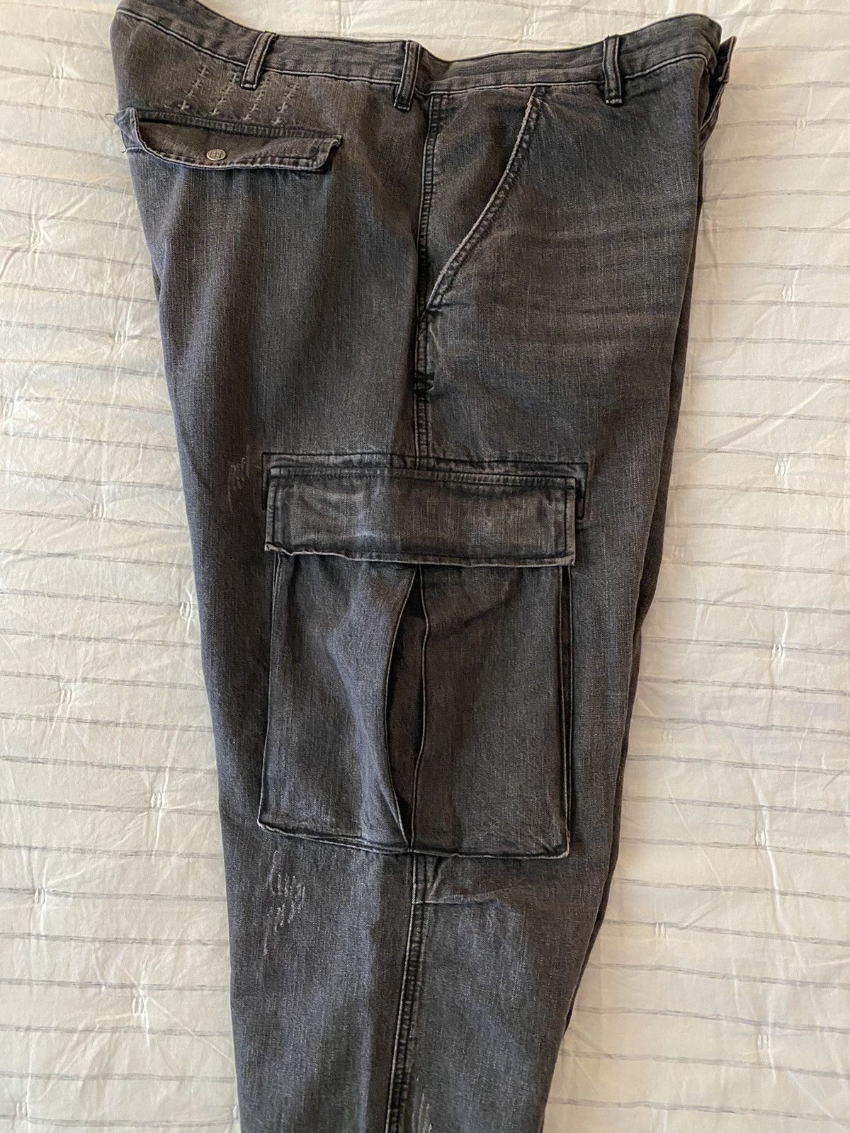 Ksubi Ksubi Riot Denim Cargo Pants Faded Black Sz38 Size US 38 / EU 54 - 17 Thumbnail