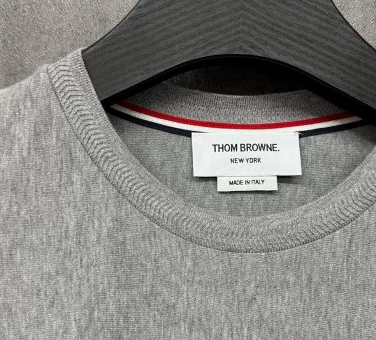 Thom Browne THOM BROWNE Rib Knit Tape Casual Tee. Size US M / EU 48-50 / 2 - 2 Thumbnail