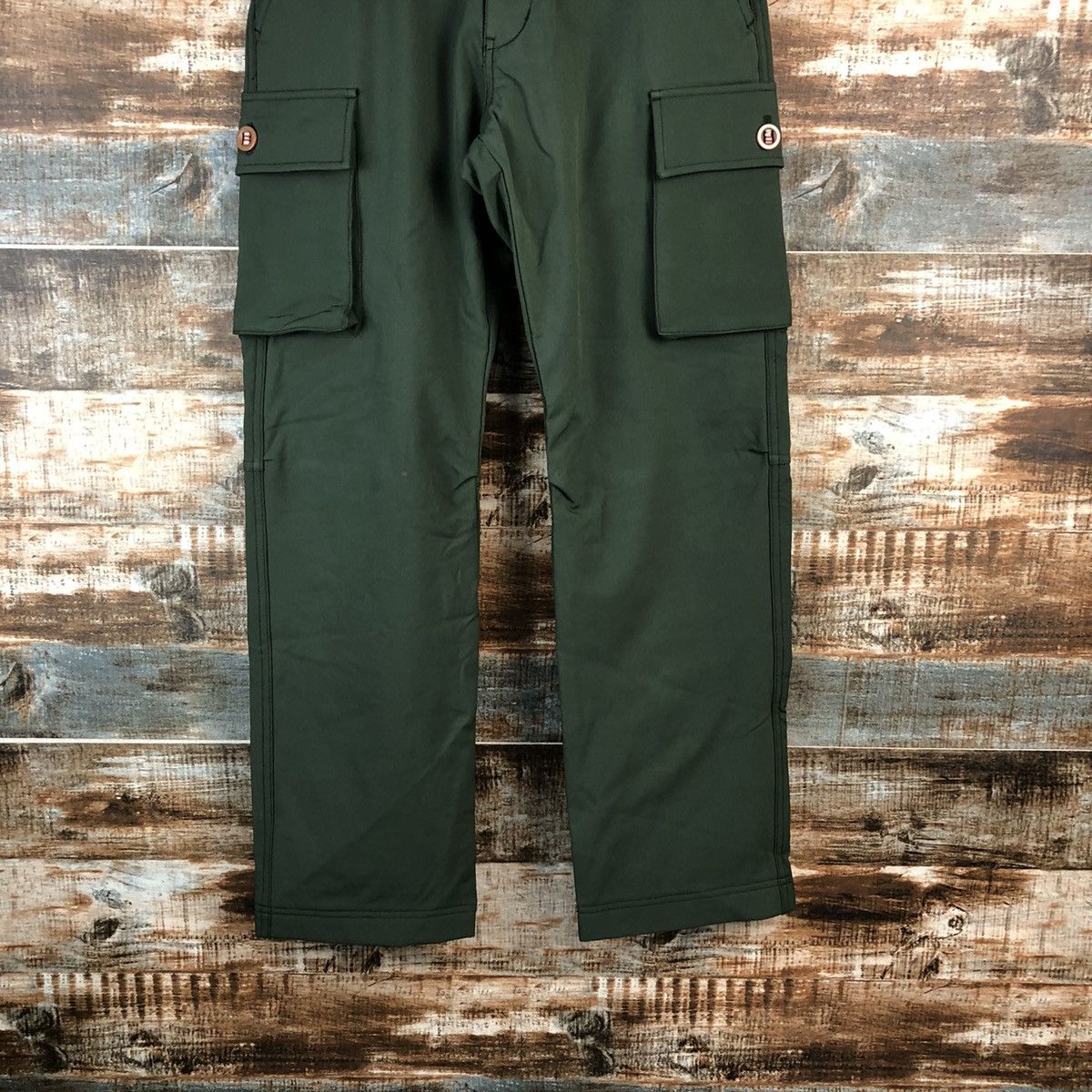 Japanese Brand Kurasufuku workwear Green Cargo Multipocket Pants #A2557 Size US 27 - 3 Thumbnail