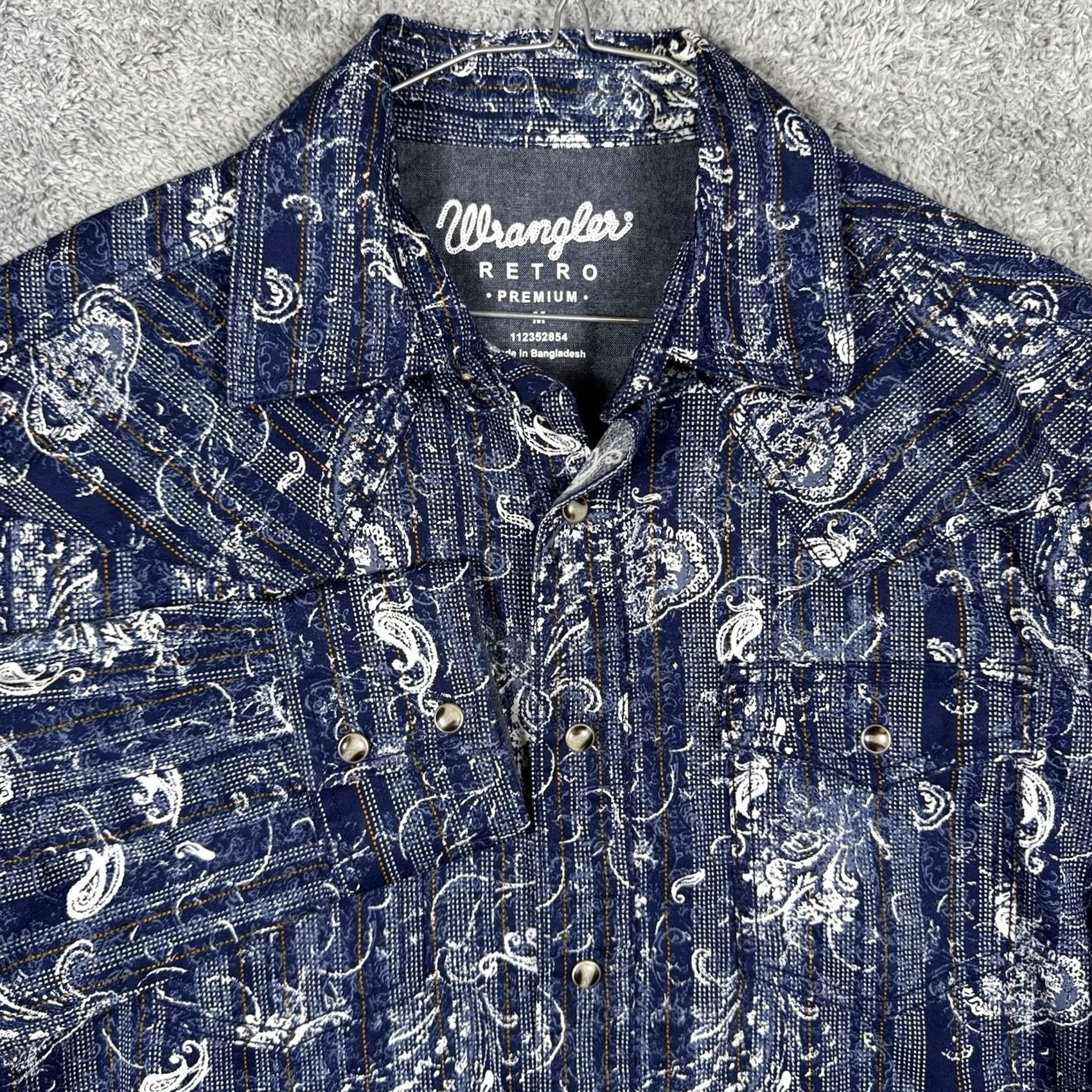 Wrangler VINTAGE Wrangler Retro Premium Shirt Mens M Pearl Snap All Over Print Paisley Western Size US M / EU 48-50 / 2 - 2 Thumbnail