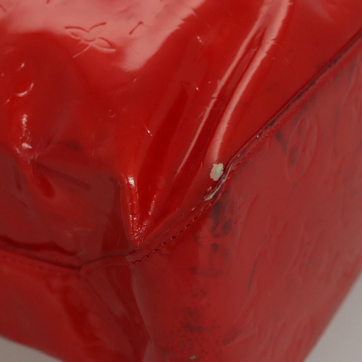 Louis Vuitton LOUIS VUITTON Monogram Vernis Reade MM Hand Bag Red Rouge Size ONE SIZE - 9 Thumbnail