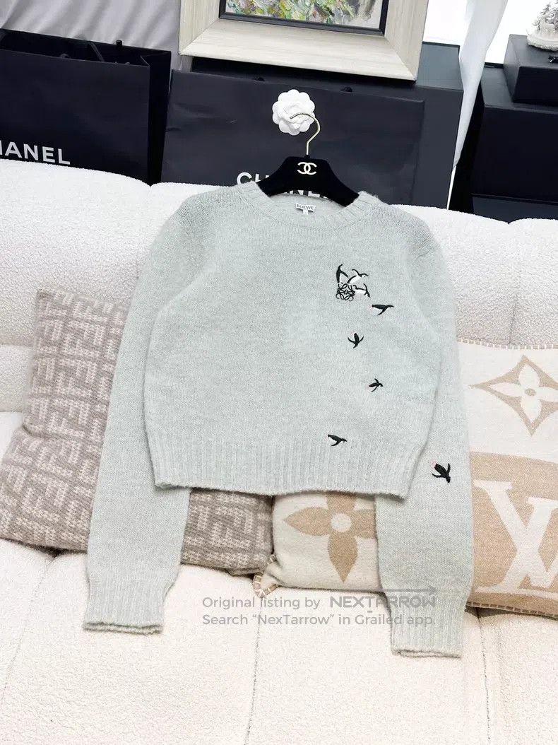 Loewe Loewe Baby Blue Misty Blue Gray Little Penguin Embroidered Size M / US 6-8 / IT 42-44 - 1 Thumbnail