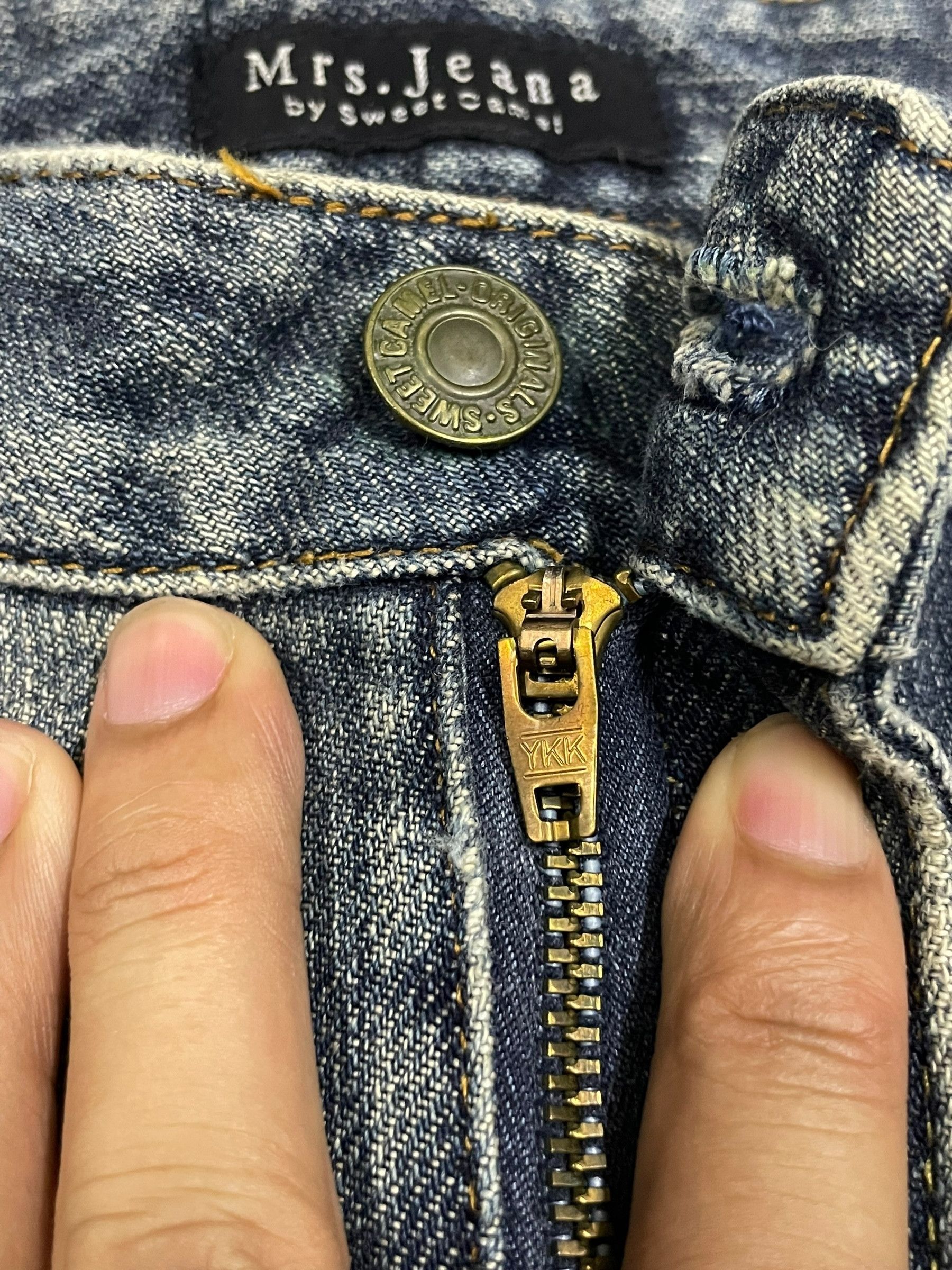 Japanese Brand Vintage Japanese Mrs.Jeana Mud Wash Flare Moms Jeans Size 32" / US 10 / IT 46 - 9 Thumbnail