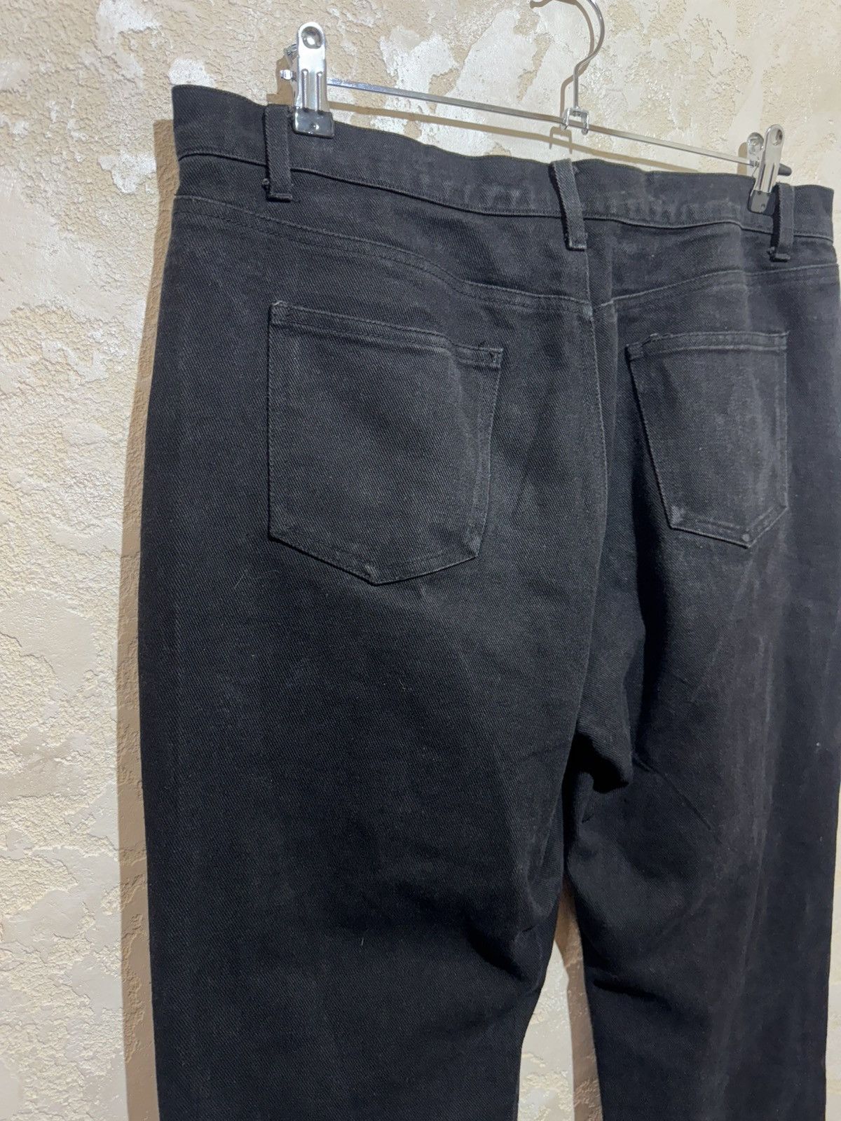 Revenge Embroidered Denim Jeans Black/White