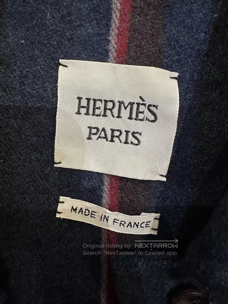 Hermes Hermes Navy blue fish tail wool coat Size XXS / US 00 / IT 34 - 5 Thumbnail