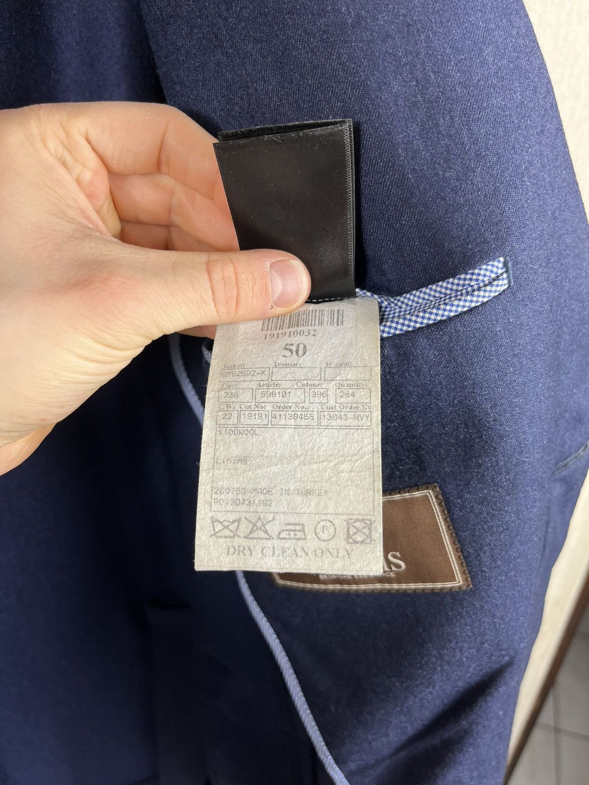 Designer × Morris Morris Heritage wool Mike plain flannel suit jacket blazer Size US L / EU 52-54 / 3 - 17 Thumbnail