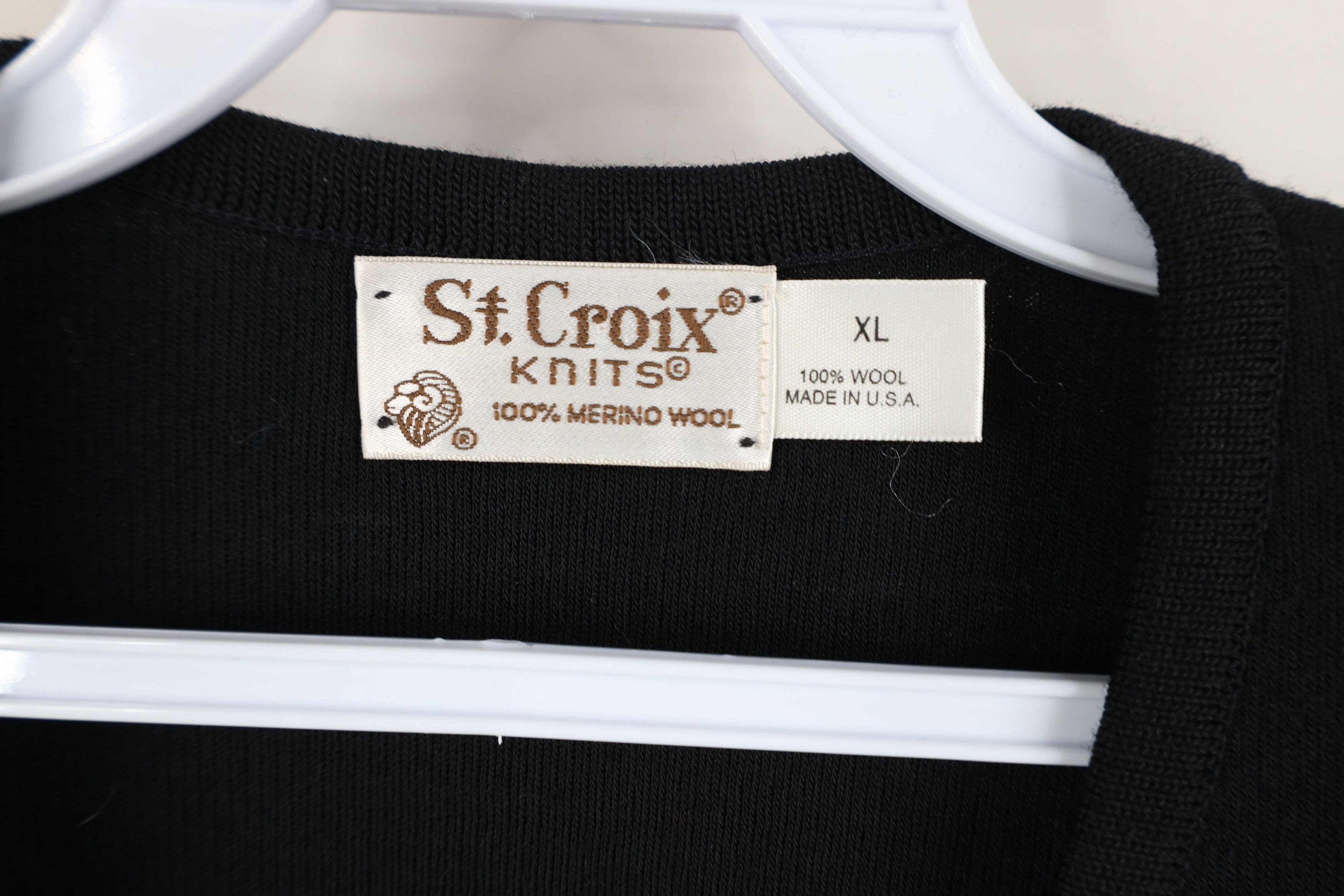 St. Croix Vintage 90s St Croix Blank Merino Wool Sweater Vest USA Size US XL / EU 56 / 4 - 10 Thumbnail