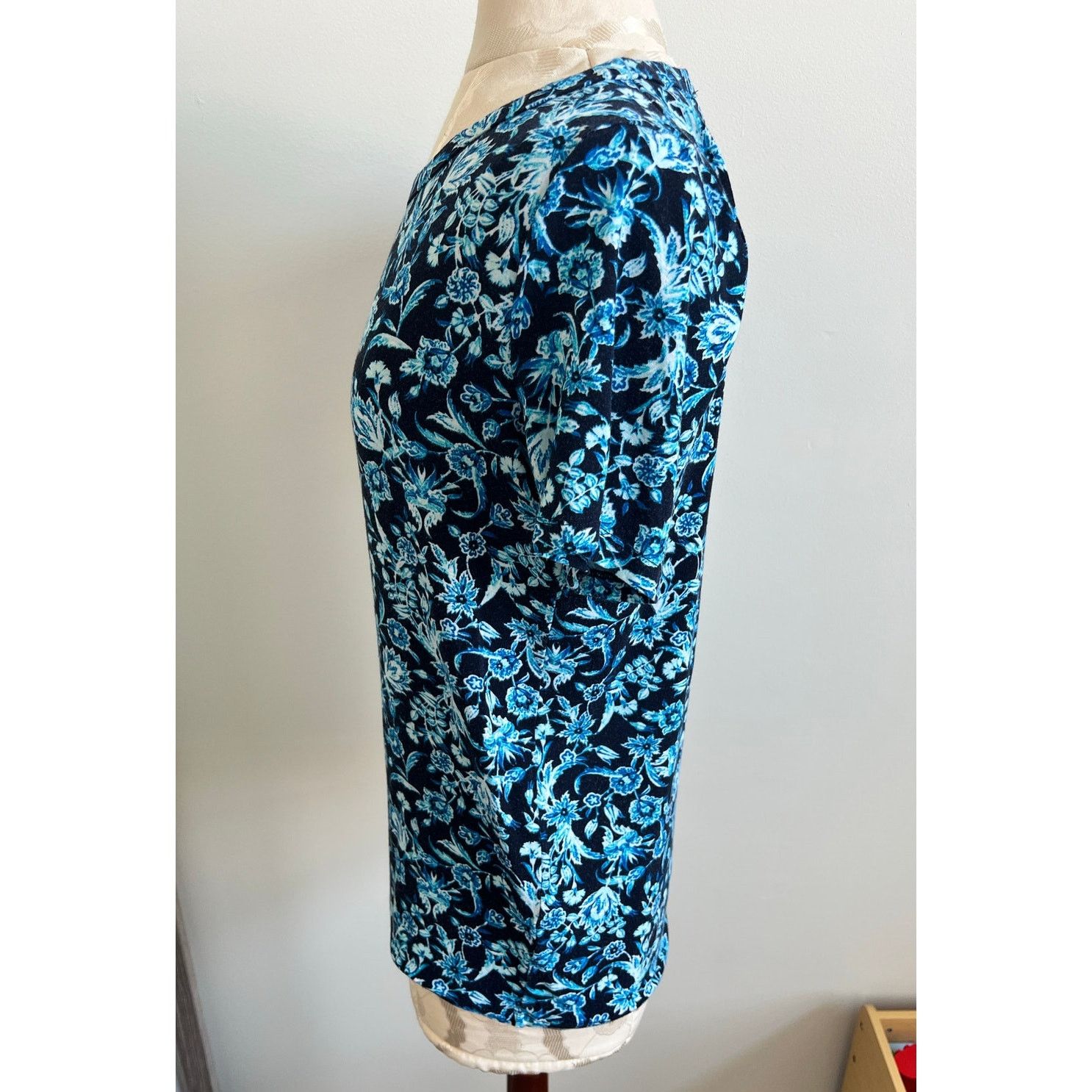 Jones New York Jones New York Collection Short Sleeve Floral Blouse Medium Size M / US 6-8 / IT 42-44 - 3 Thumbnail