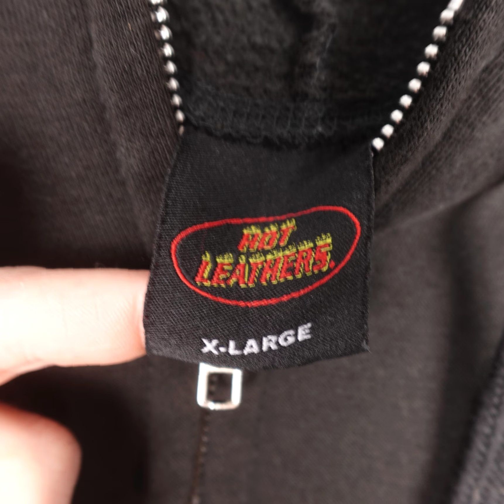 Vintage Hot Leathers Hoodie Mens XL Black Sturgis 2023 Motorcycle Rally Full Zip Graphic Print Size US XL / EU 56 / 4 - 3 Thumbnail