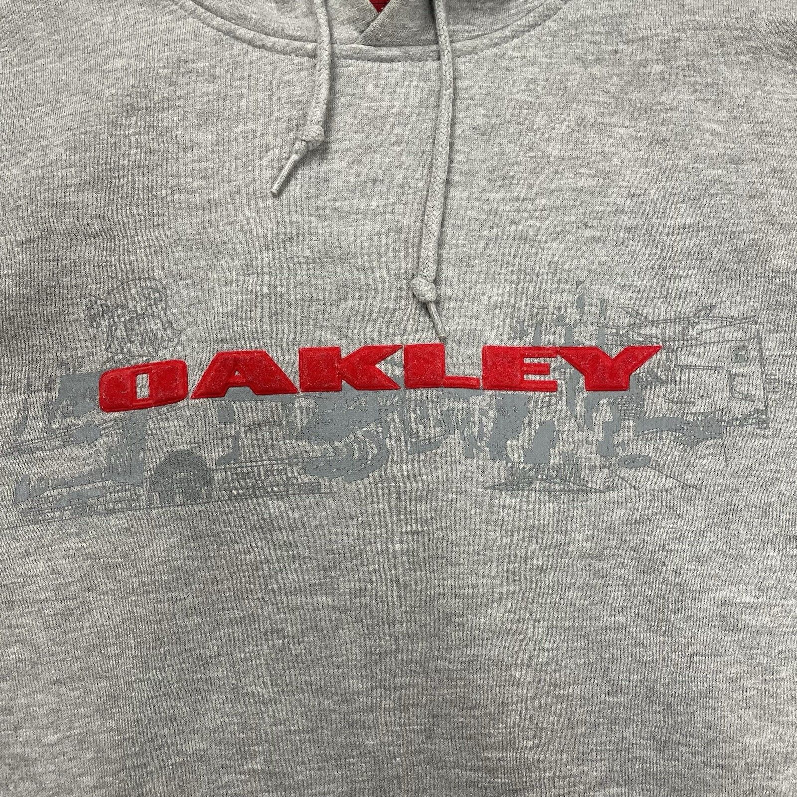 Oakley Vintage Oakley Hoodie Spell Out Logo Software Grey Small S Size US S / EU 44-46 / 1 - 2 Thumbnail