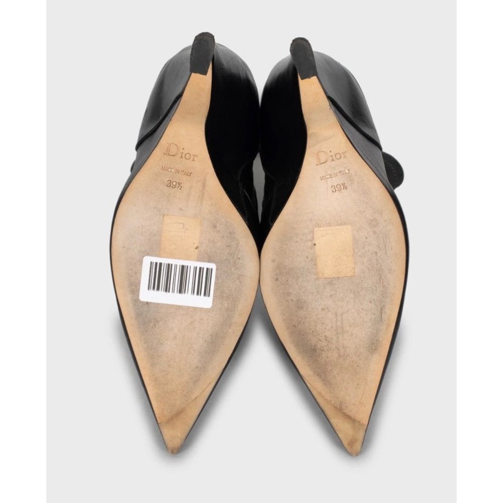 Dior Christian Dior Black Leather Pointed Ankle Boots - EU 39.5 Size US 8.5 / IT 38.5 - 5 Thumbnail