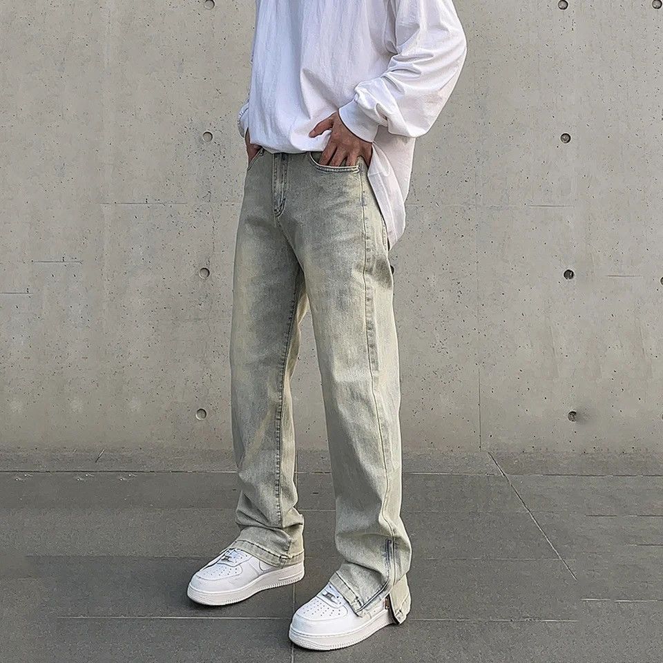 Japanese Brand × Vintage Streetwear retro y2k jeans distressed plain trousers 90’s Size US 30 / EU 46 - 5 Thumbnail