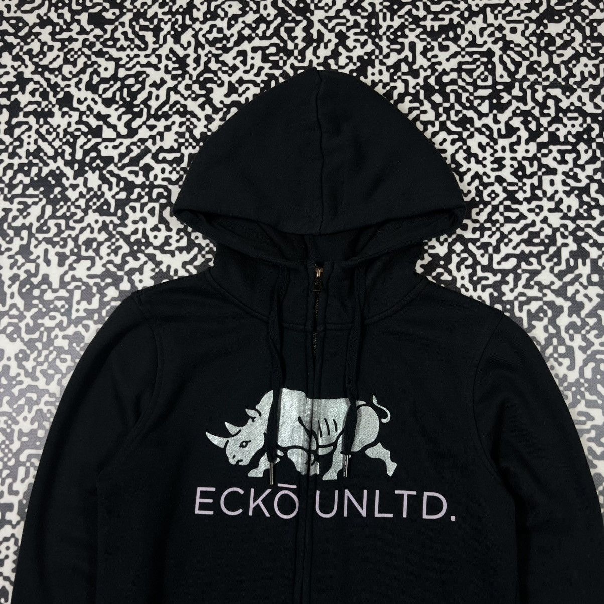 Ecko Unltd. Vintage Y2K Ecko Unltd Big Logo Zip Hoodie Rap Sk8 Style 90s Size S / US 4 / IT 40 - 4 Thumbnail