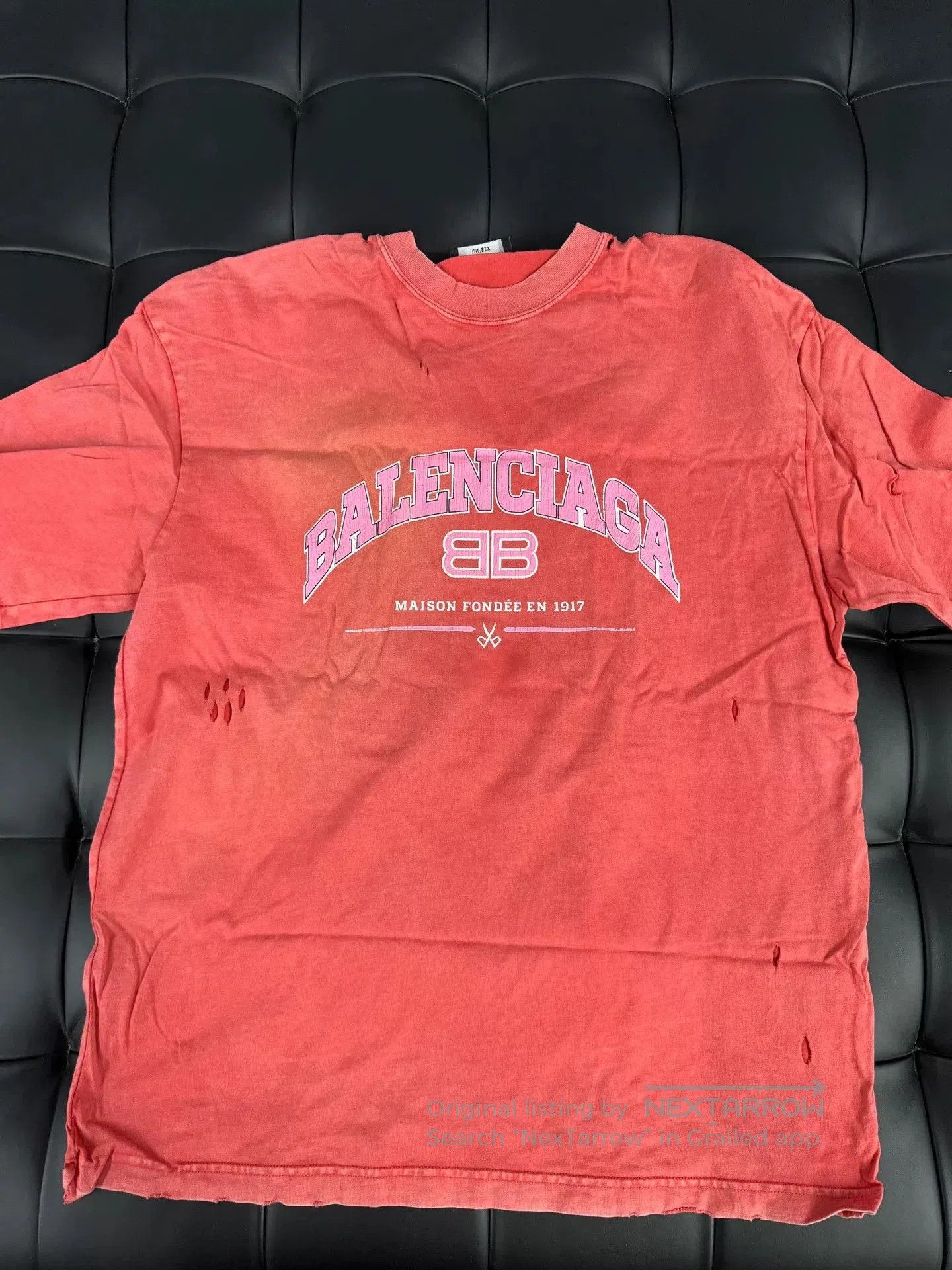 Balenciaga Balenciaga Distressed Short Sleeve Tee. Size US S / EU 44-46 / 1 - 1 Thumbnail