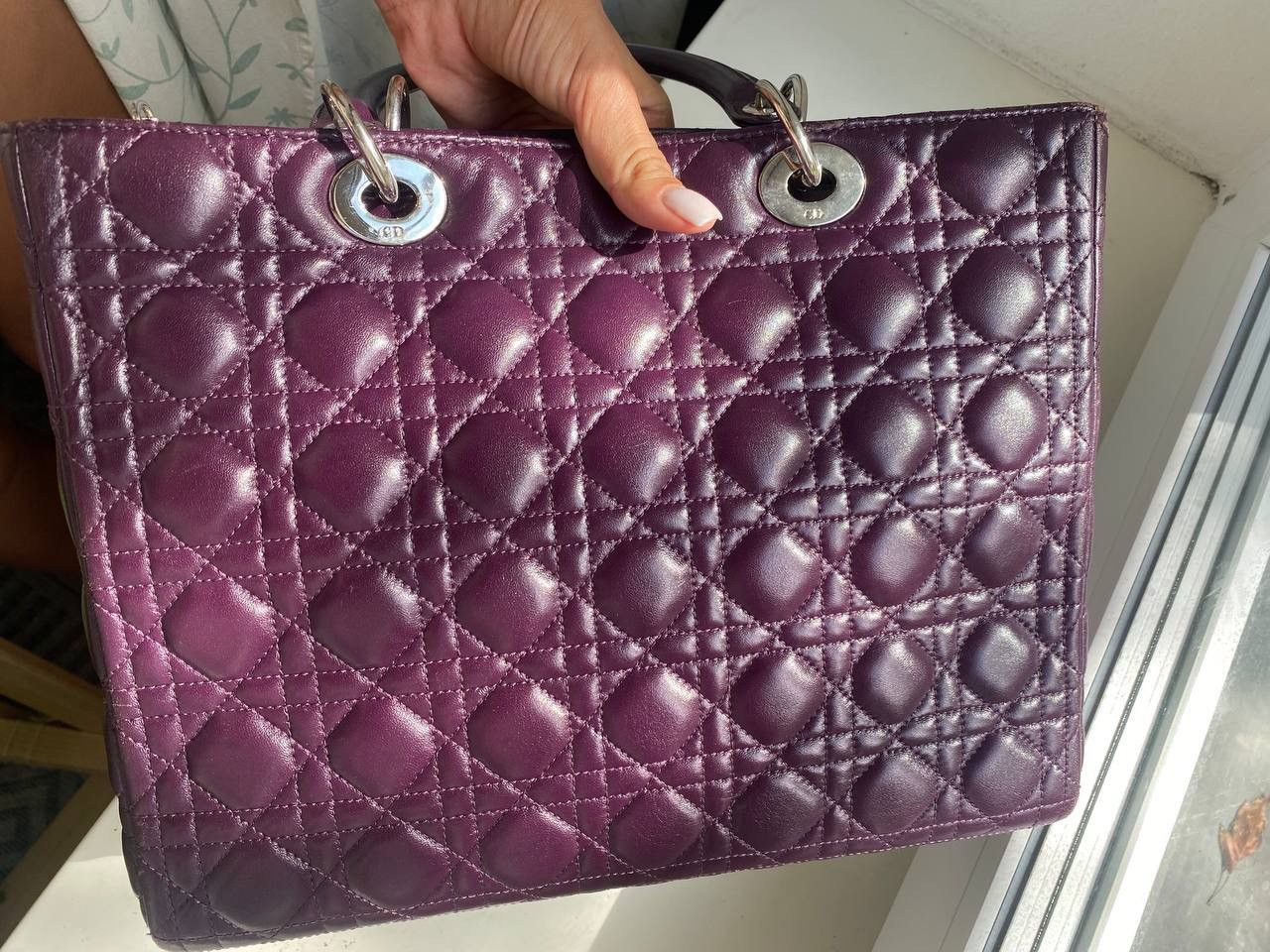 Dior Christian Dior Lady Dior Tasche large bag schwarz lila Mediu Size ONE SIZE - 5 Thumbnail