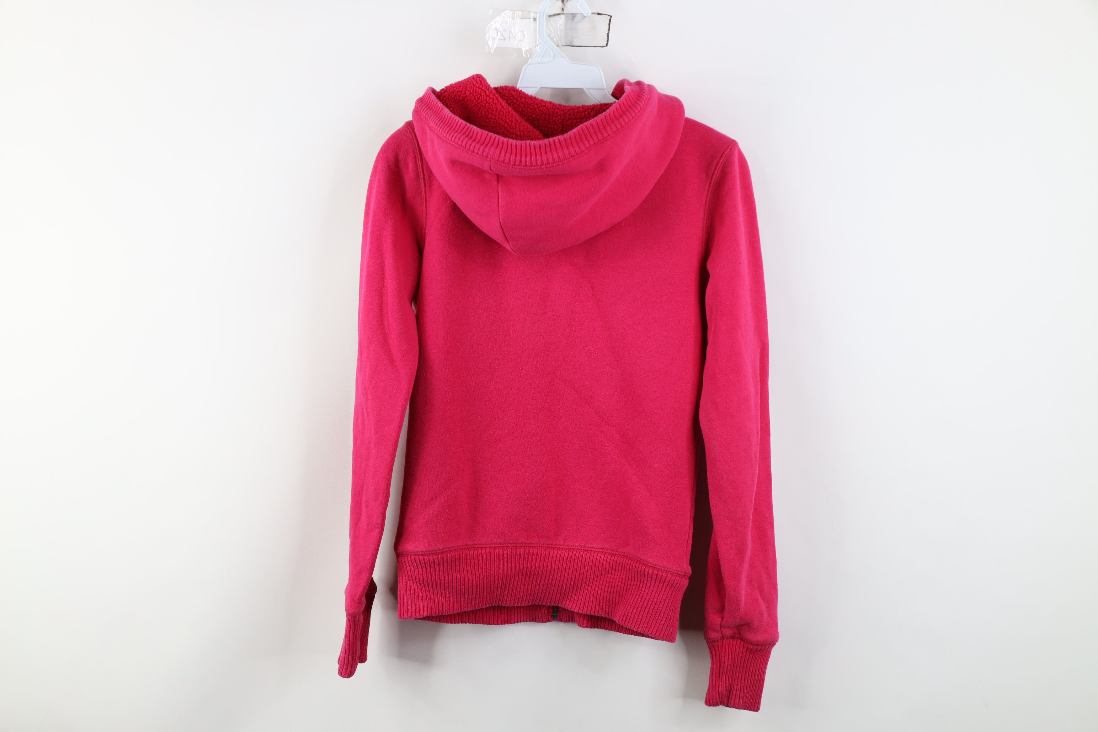 Aeropostale Vintage 90s Y2K Aeropostale Pile Fleece Lined Hoodie Pink Size XS / US 0-2 / IT 36-38 - 13 Thumbnail