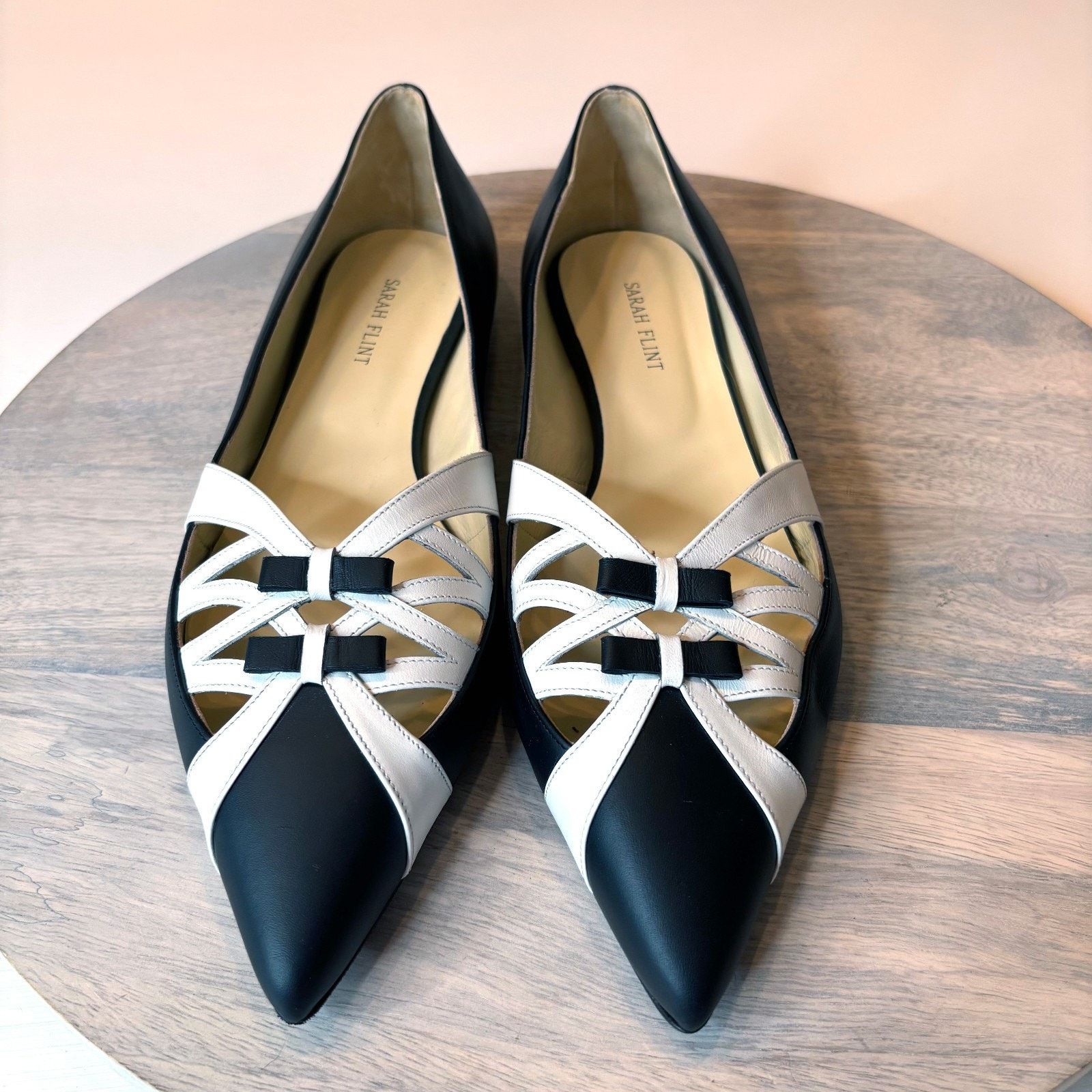 Sarah Flint Sarah Flint Kim Black White Ballet Flats Shoes EU 41 US 11 Size US 11 / IT 41 - 4 Thumbnail
