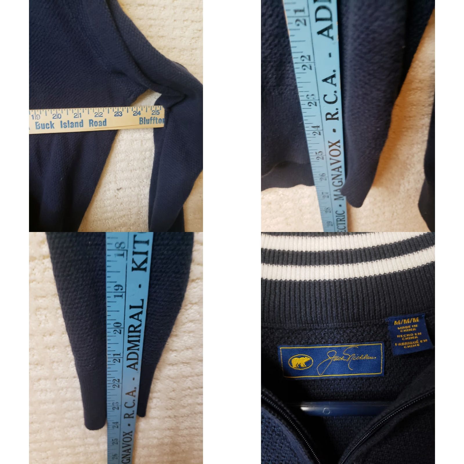Golden Bear Jack Nicklaus Golden Bear Mens Long Sleeve 1/4 Zip Sweater Navy Size Medium Size US M / EU 48-50 / 2 - 8 Thumbnail