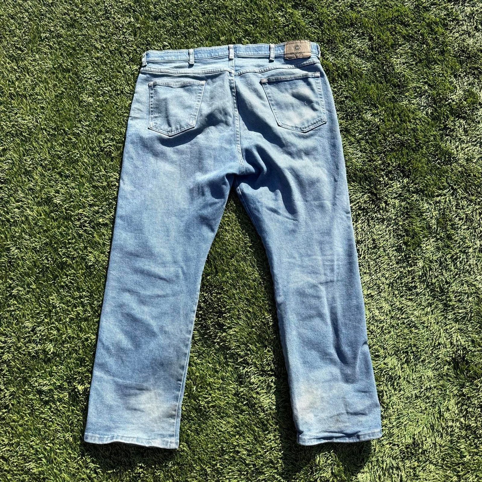 Wrangler Wrangler Straight Fit Baggy Jeans 40x29 Medium Wash Size US 40 / EU 56 - 3 Thumbnail
