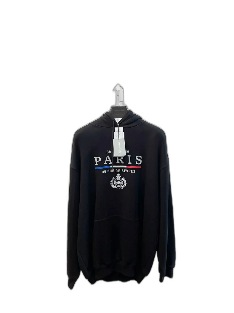Balenciaga Balenciaga Black Paris Hoodie Size US L / EU 52-54 / 3 - 1 Thumbnail