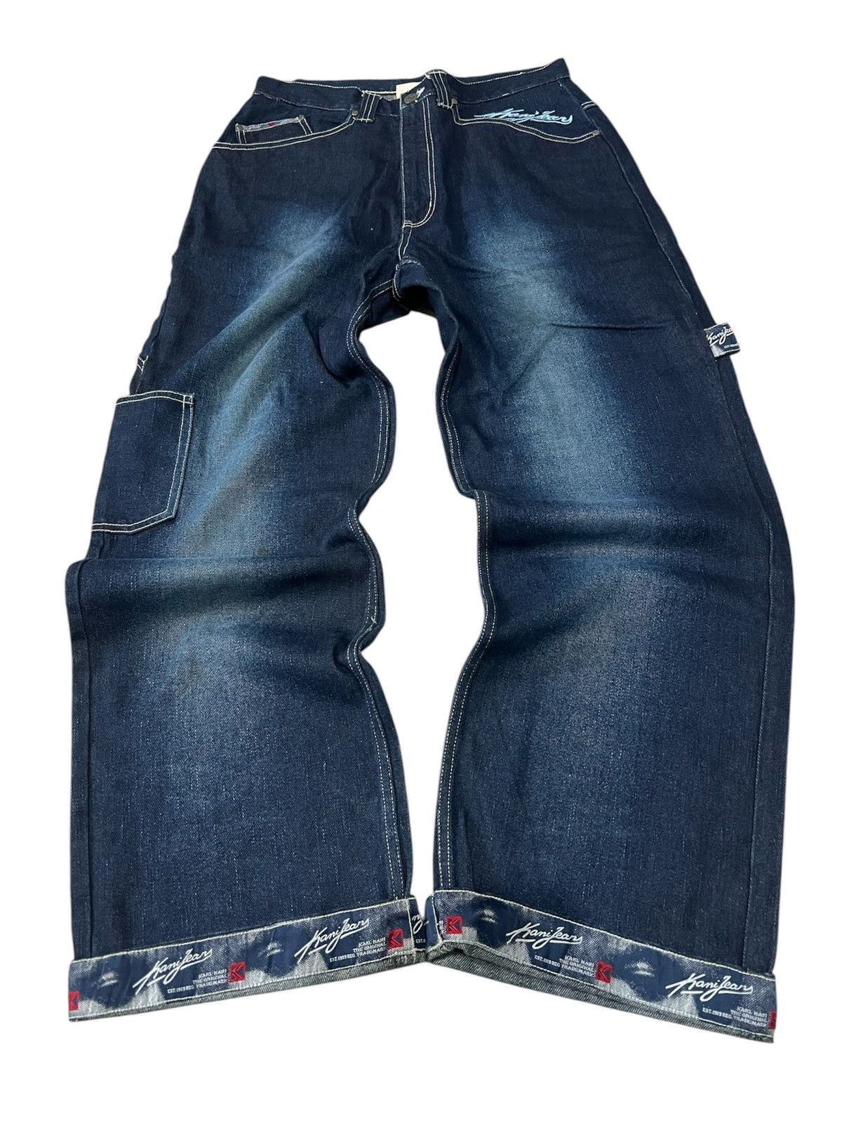 Karl Kani × Vintage Karl Kani Carpenter Baggy Pants Size US 33 - 1 Thumbnail