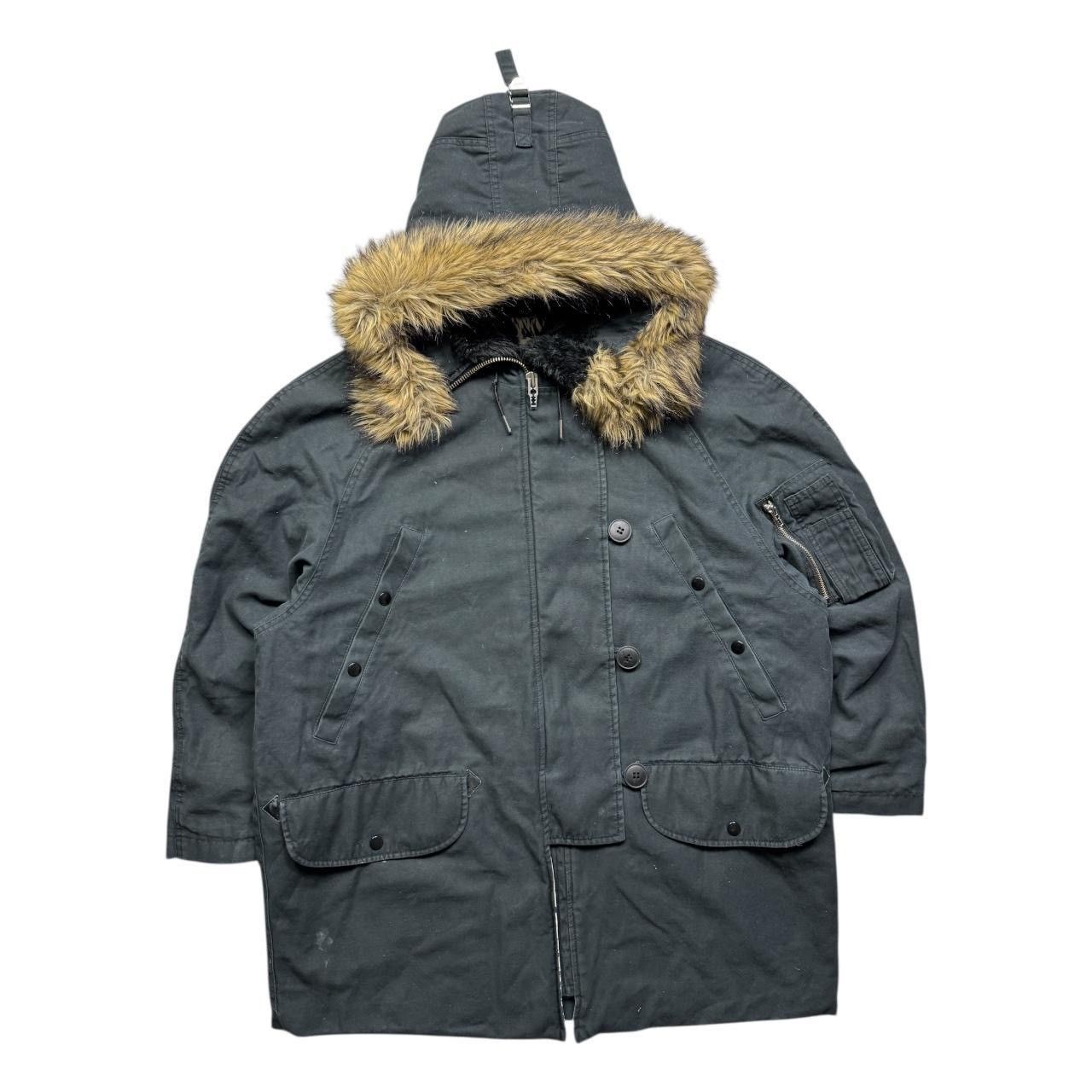 Alexander McQueen fur hood parka jacket with lots of details