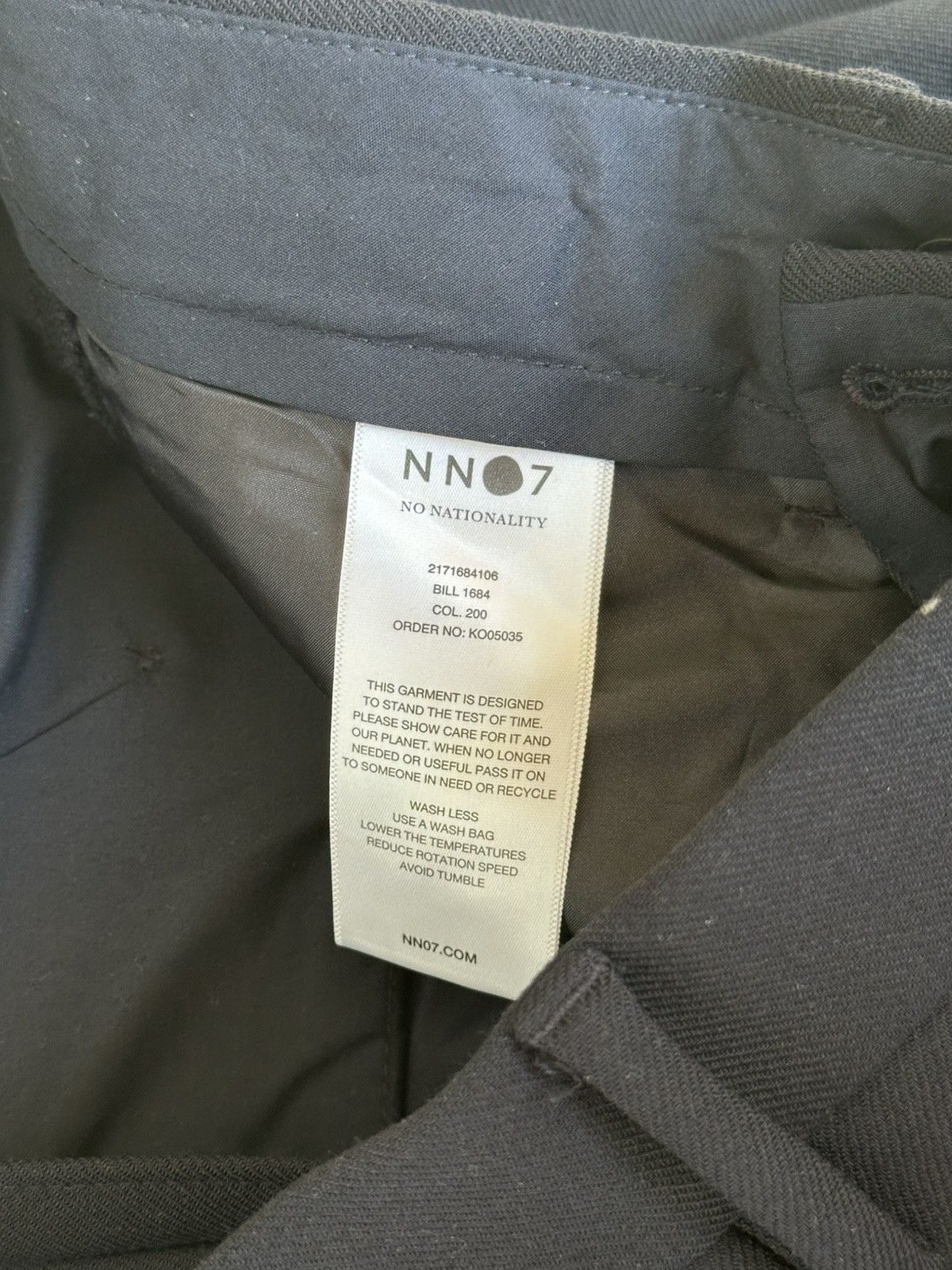 NN07 FRITZ 1091 NAVY BLUE Cropped Wool Trousers Size US 33 - 5 Thumbnail