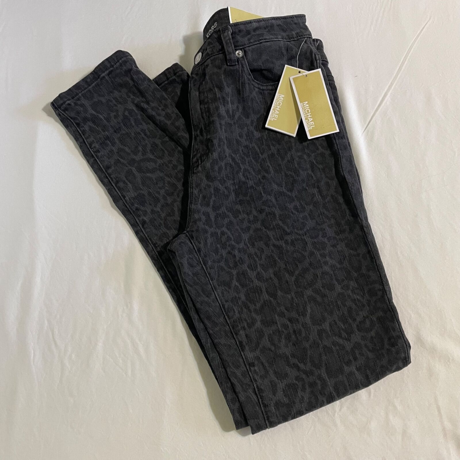 Michael Kors Michael Kors High-Rise Leopard Print Skinny Selma Jeans 6 Size 28" / US 6 / IT 42 - 15 Thumbnail