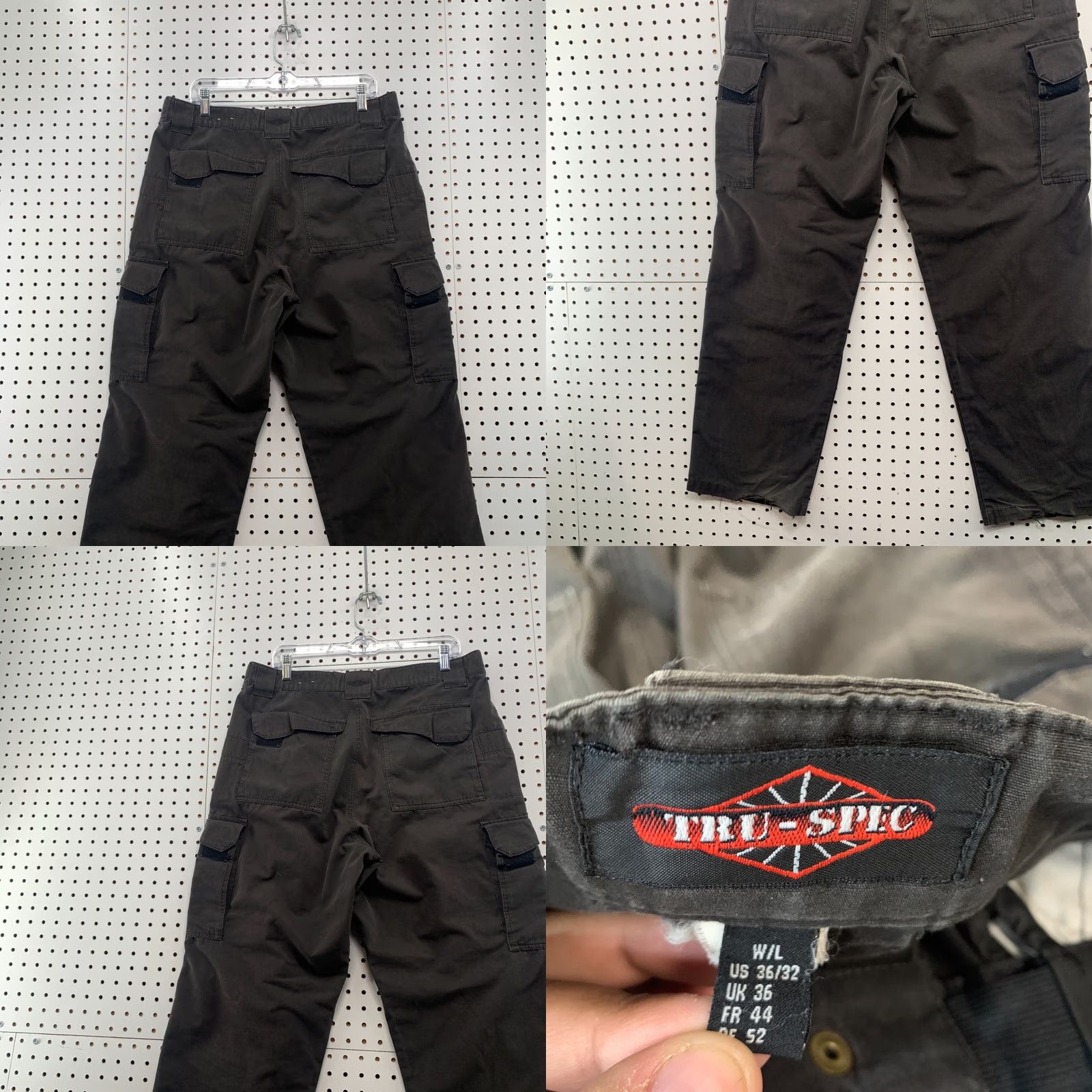 Vintage Tru Spec Cargo Pants Men 36x31 Black Utility Pockets Cargo Pants Mens 36 Inseam 31 Flat Front Canvas Size US 36 / EU 52 - 9 Thumbnail