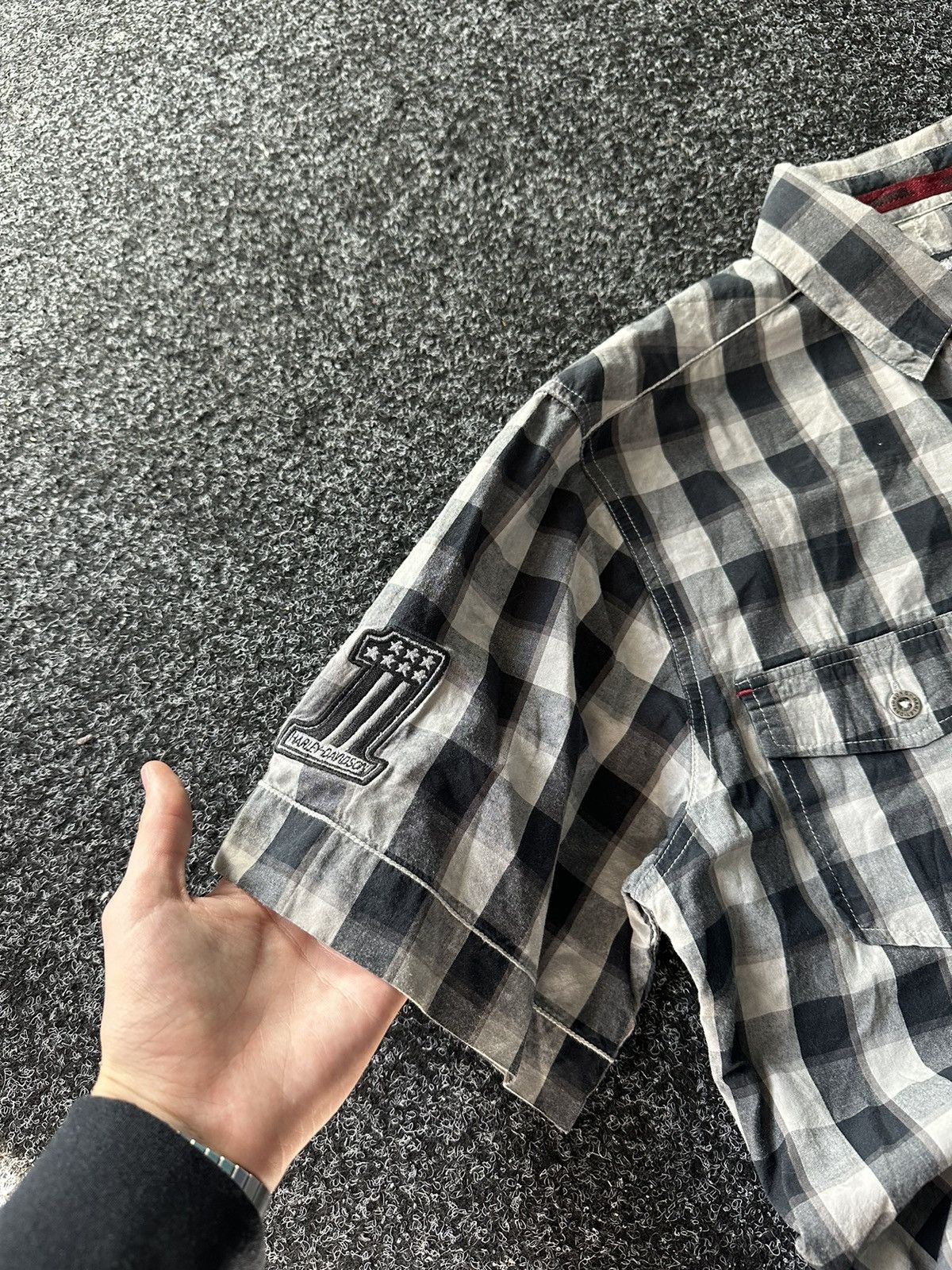 Harley Davidson × Vintage 🚨HARLEY DAVIDSON Vintage SHIRT BUTTON BIG LOGO 3D flannel Size US M / EU 48-50 / 2 - 6 Thumbnail