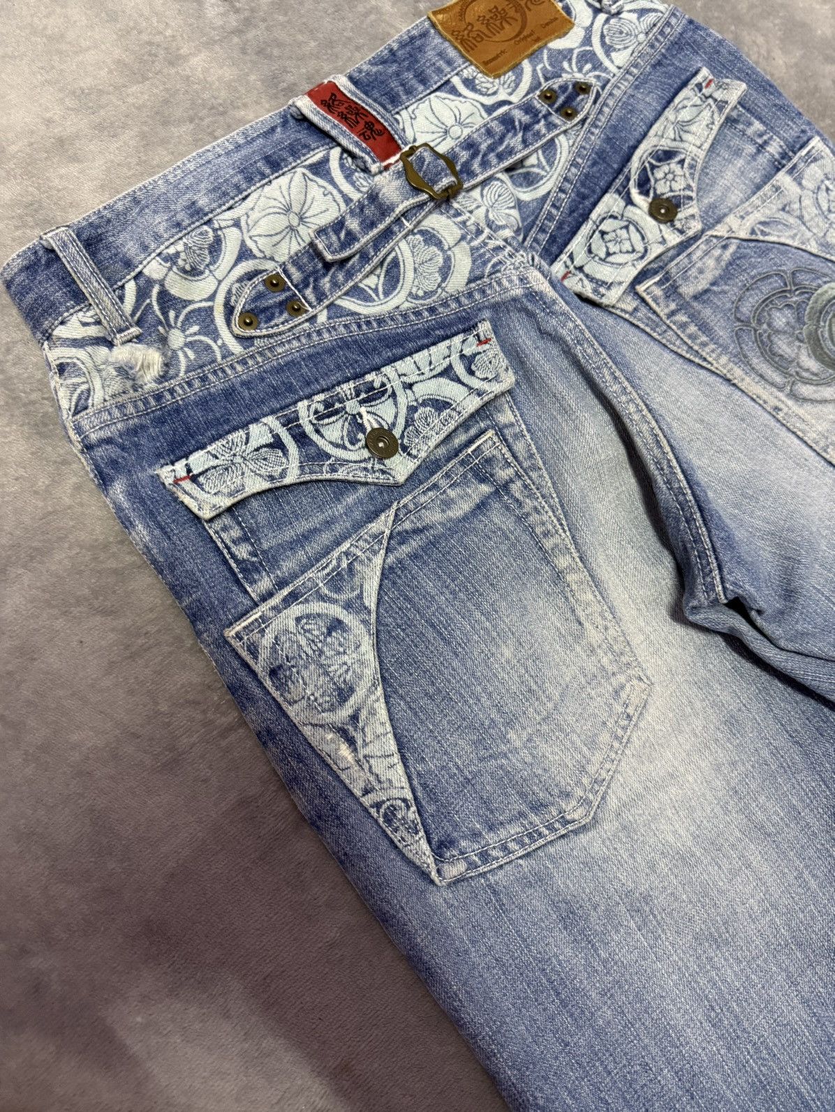 Japanese Brand × Red Monkey Karakuri Tamashi Artisanal constructed Pocket Baggy Jeans Size US 30 / EU 46 - 9 Thumbnail