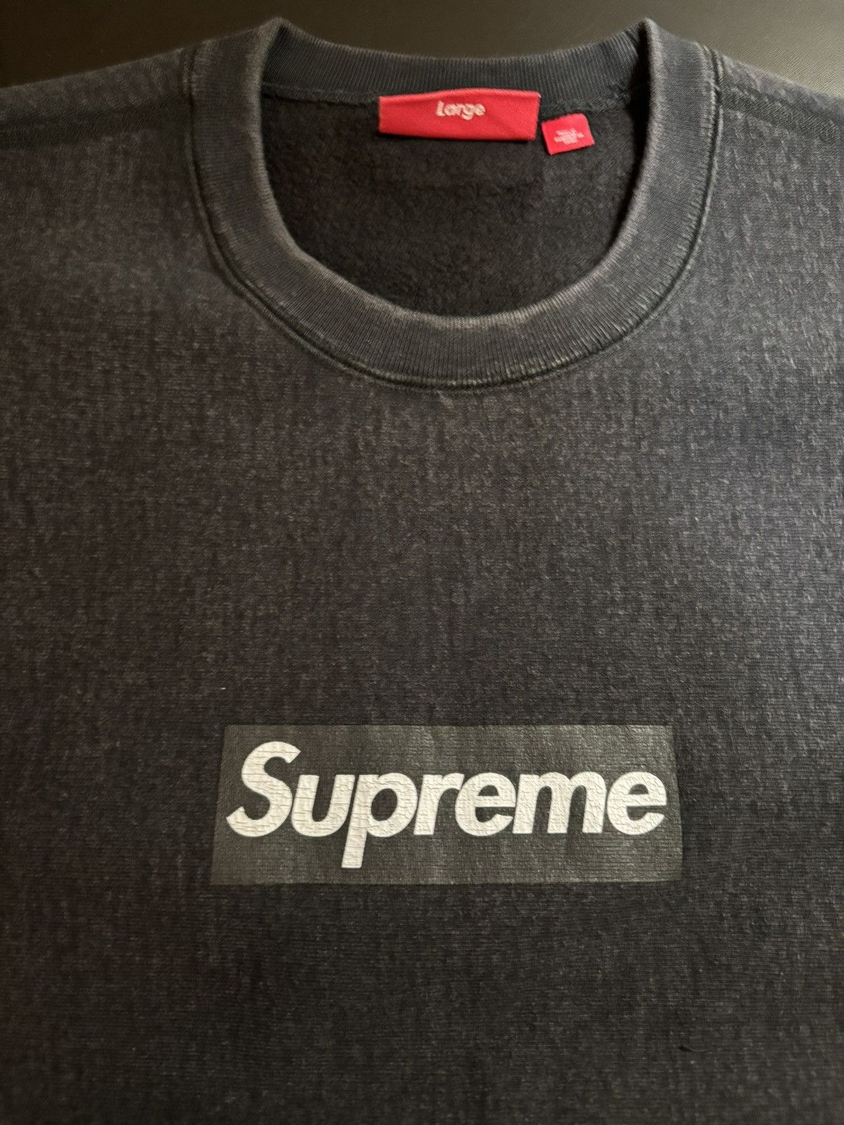 Supreme Supreme Washed Box Logo Crewneck (FW25) Size US L / EU 52-54 / 3 - 13 Thumbnail