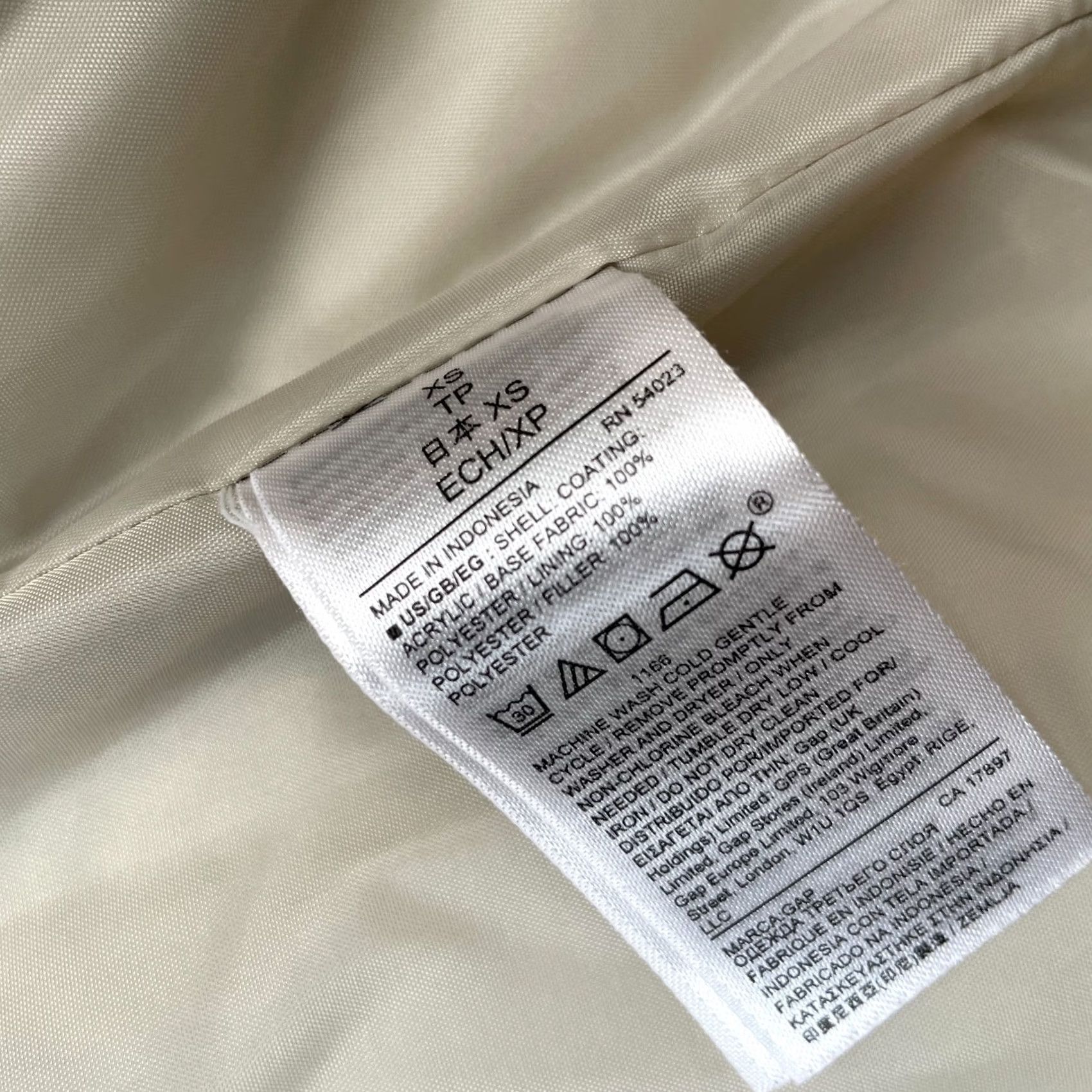 Gap Gap Vest Womens XS Beige ColdControl Lite Quilted Puffer Lined Full Zip Size XS / US 0-2 / IT 36-38 - 5 Thumbnail