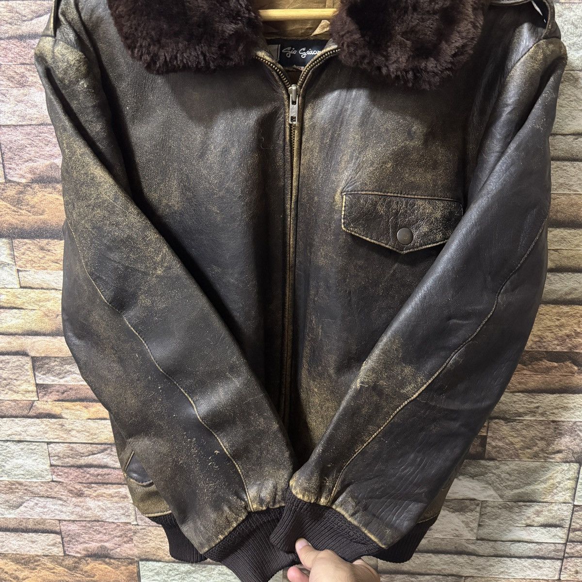 Japanese Brand Vintage Leather Jacket Size US L / EU 52-54 / 3 - 3 Thumbnail