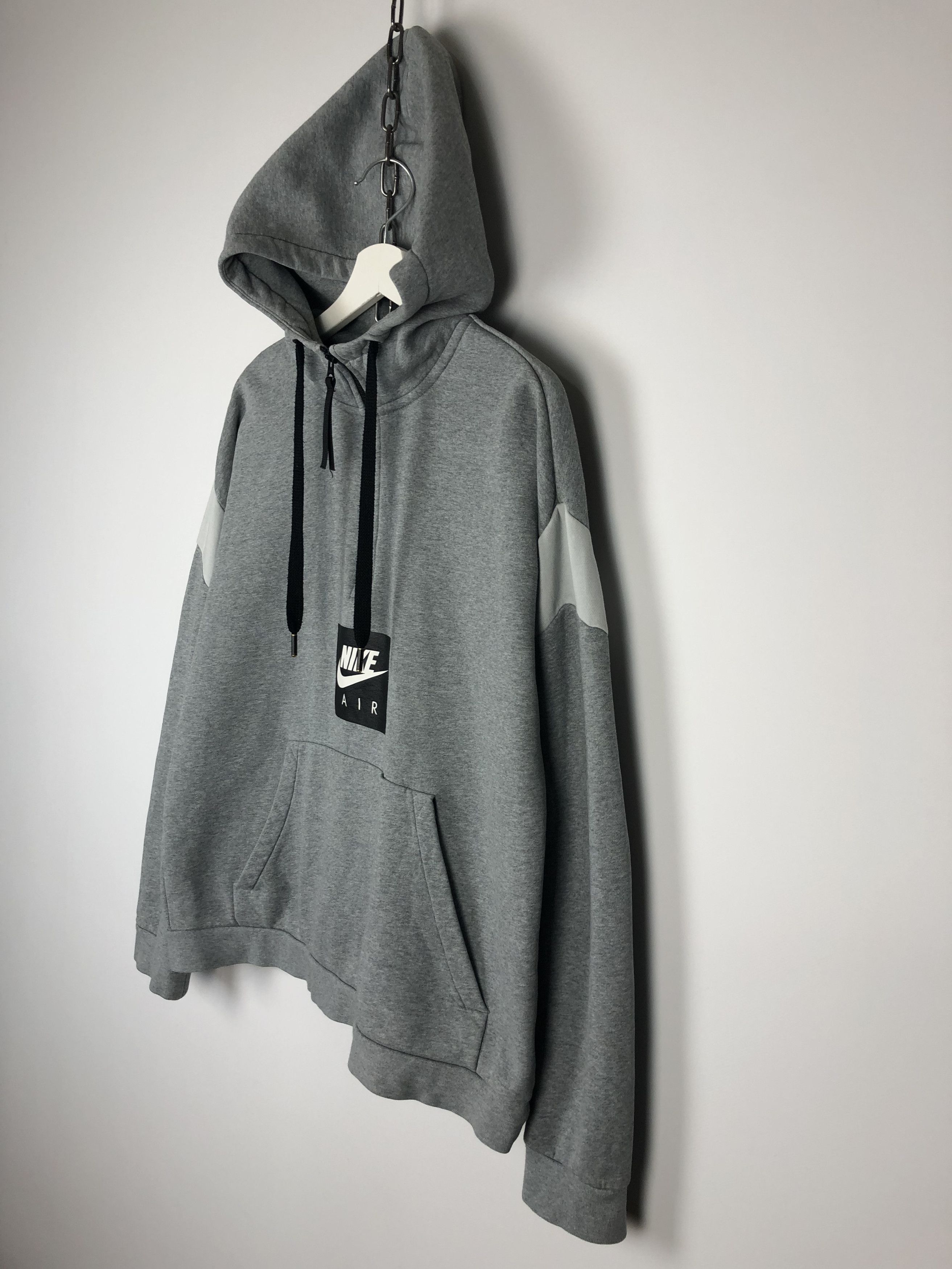 Nike Nike Air Hoodie Center Logo Streetwear Drill Gray size M Size US M / EU 48-50 / 2 - 6 Thumbnail