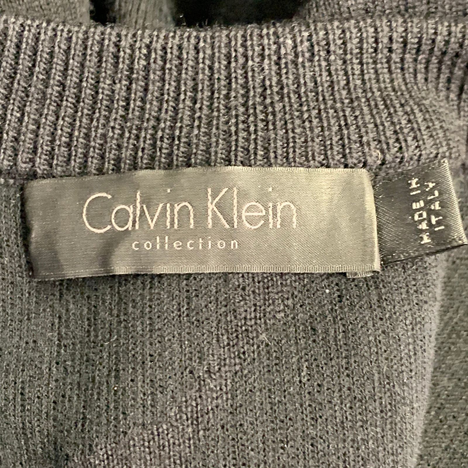 Calvin Klein CALVIN KLEIN Black Knit Viscose Virgin Wool T-shirt Size US S / EU 44-46 / 1 - 5 Thumbnail