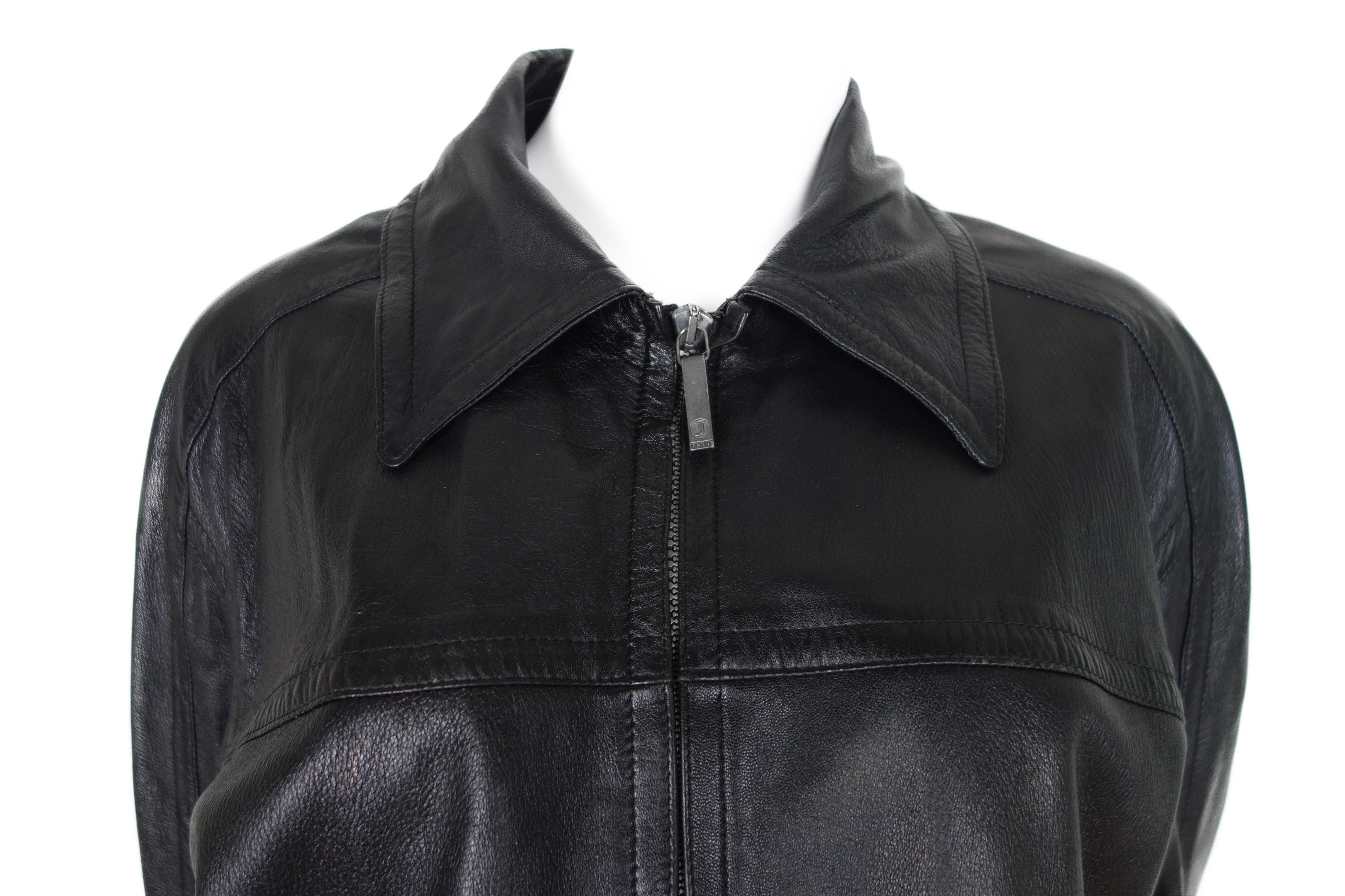 GF Ferre × Gianfranco Ferre GIANFRANCO FERRE Soft Leather Jacket Zip Vintage Size L 90s Size L / US 10 / IT 46 - 9 Thumbnail