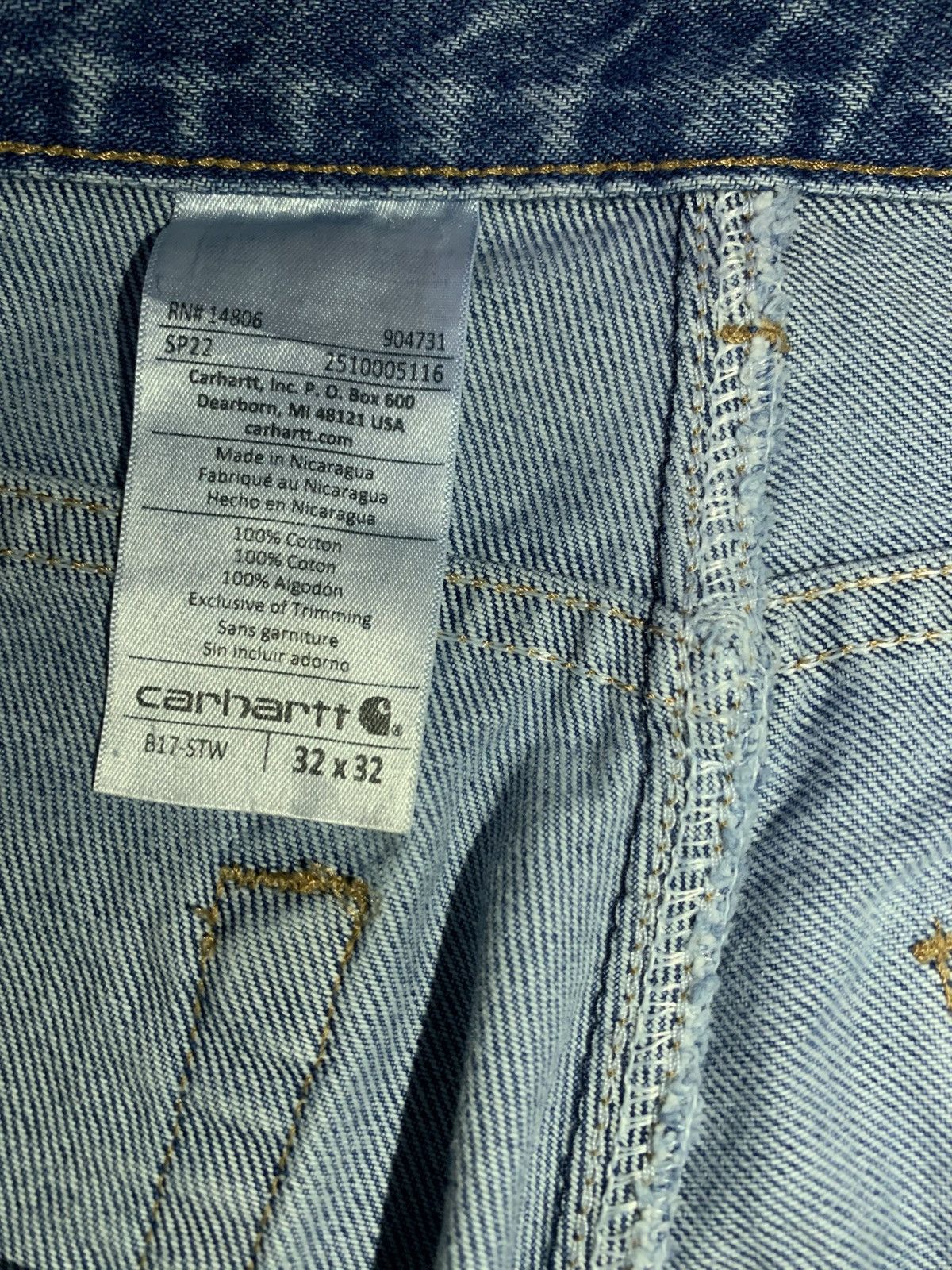 Carhartt Carhartt Blue Jeans Stone Washed Relaxed fit (B17-STW) Size US 32 / EU 48 - 6 Thumbnail