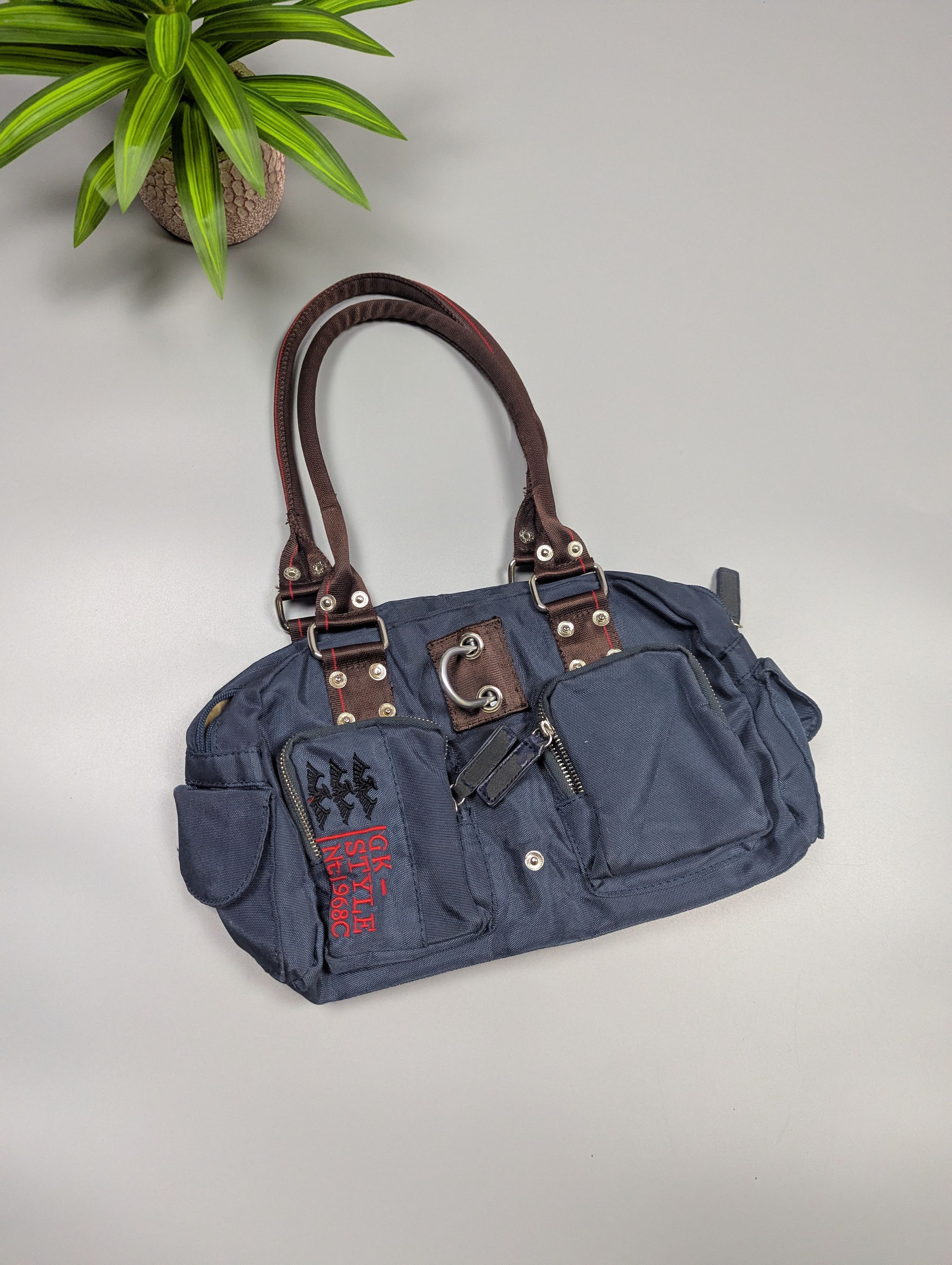 Vintage Vintage Y2K Blue Canvas Multi-Pocket Utility Bag Size ONE SIZE - 12 Thumbnail