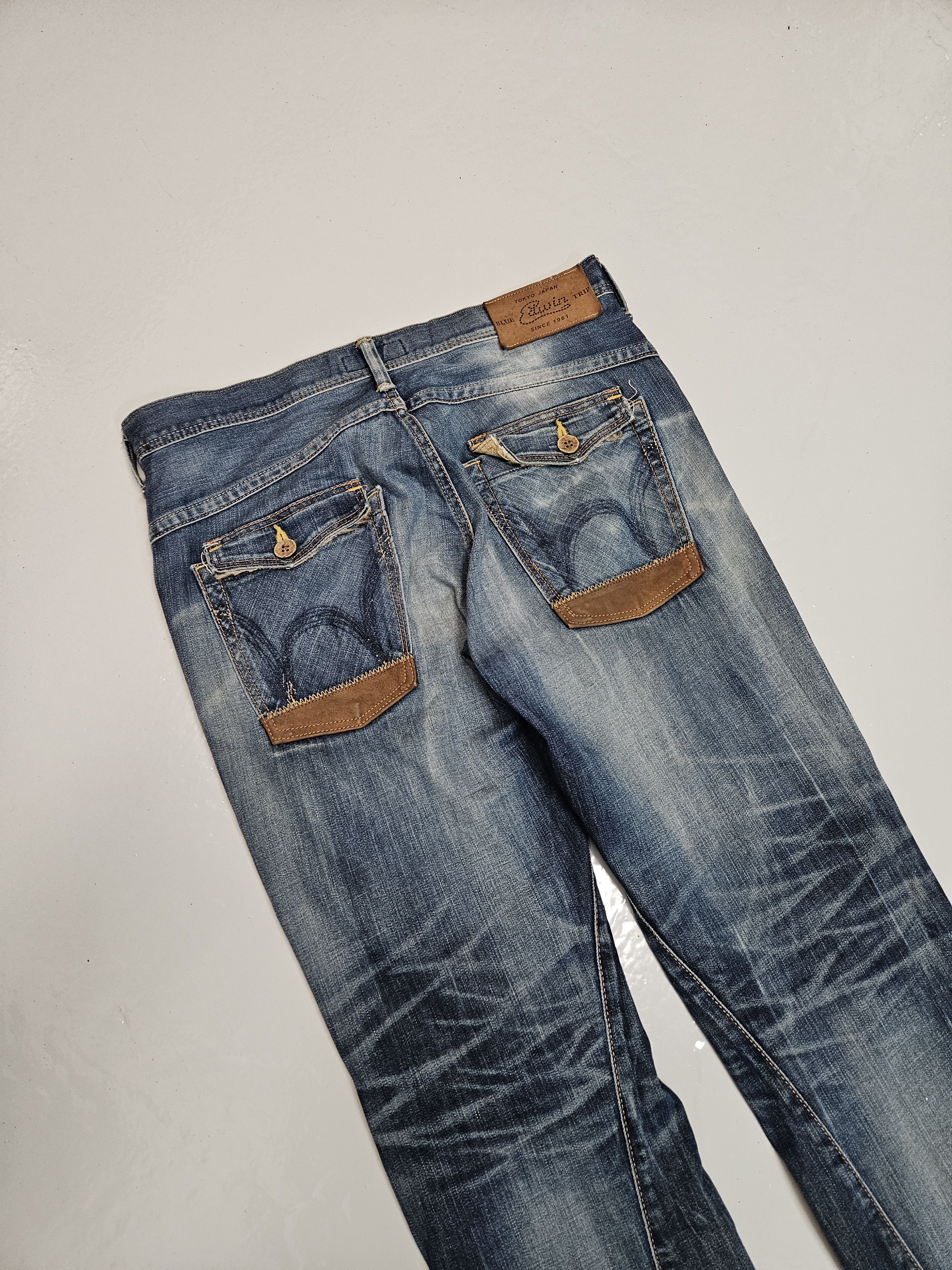 Edwin Edwin blue trip distressed washed bootcut denim Size US 34 / EU 50 - 11 Thumbnail